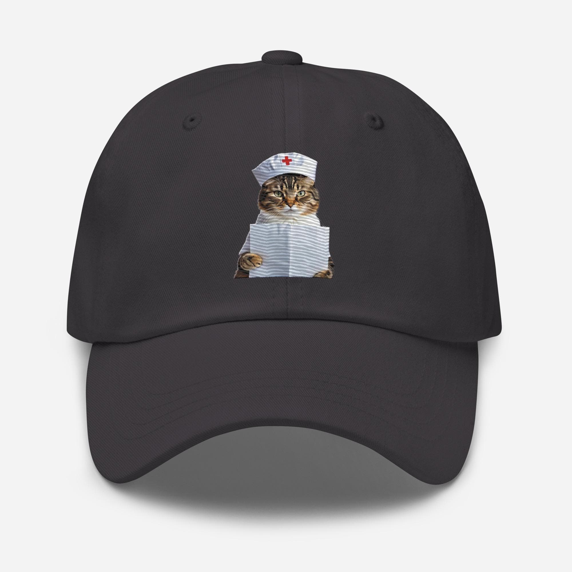 Nurse Cat Hat Embroidered Dad Cap 
gift for nursing
nursing student gift
nursing student hat
medical student gift
gift for doctor
funny cat
funny cat hat
birthday gift