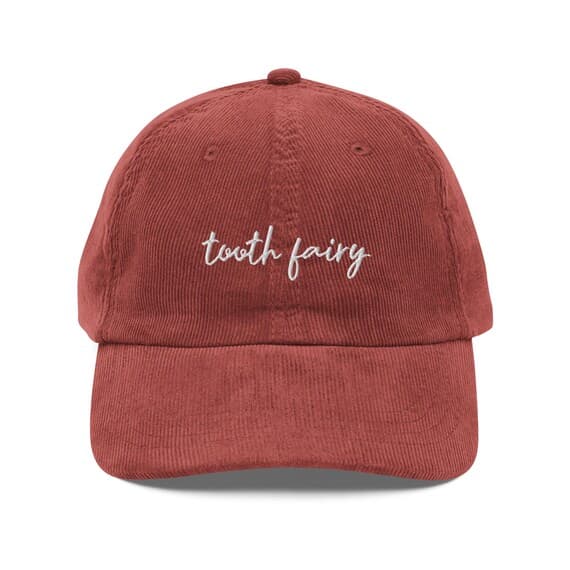 Tooth Fairy Hat | Premium Vintage Corduroy Cap | Embroidered Hat