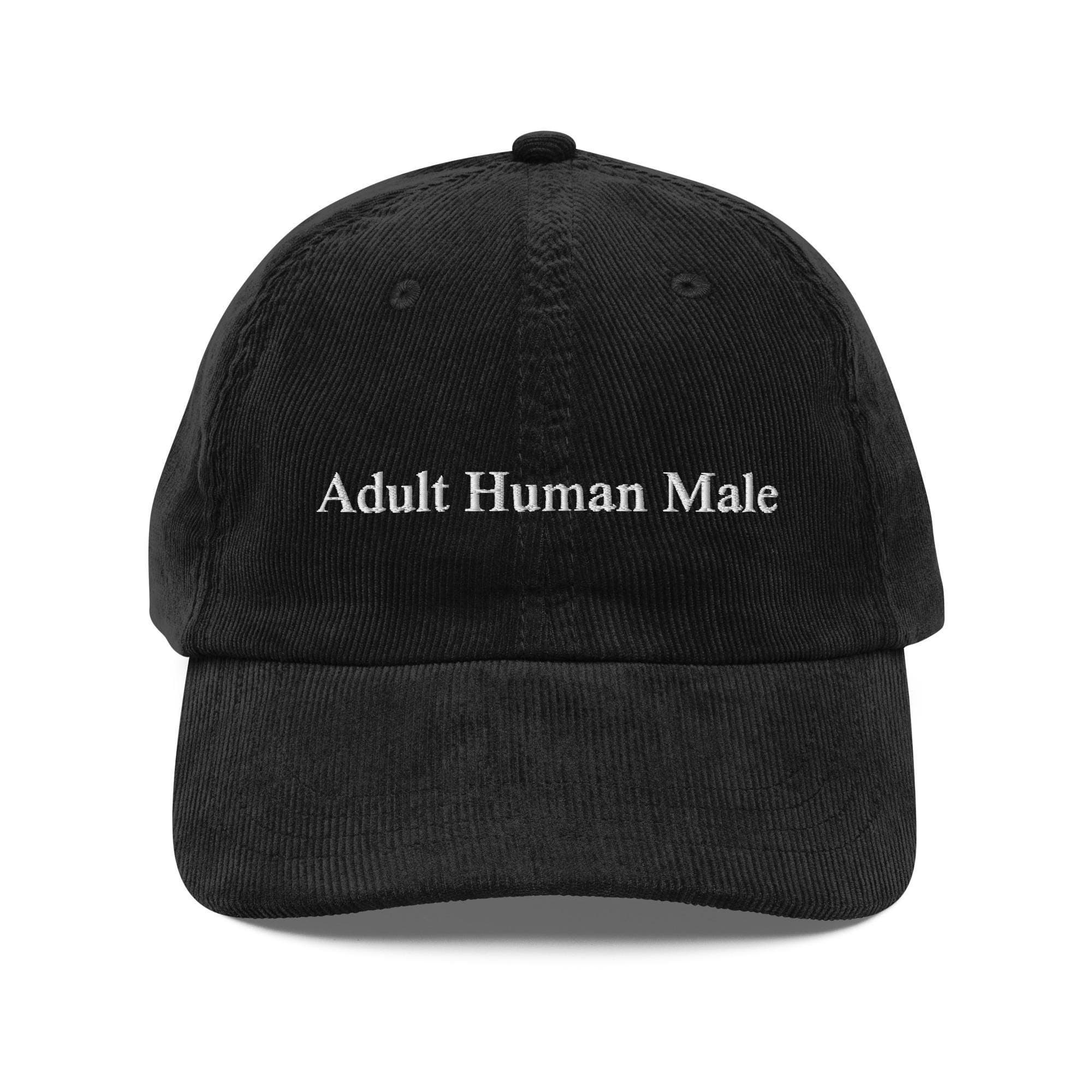 Adult Human Male Hat | Premium Vintage Corduroy Cap | Embroidered Hat
