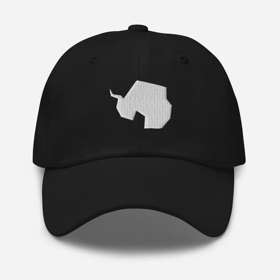 Embroidered Antarctica Hat – Map Design Baseball Cap – Travel & Adventure Gift