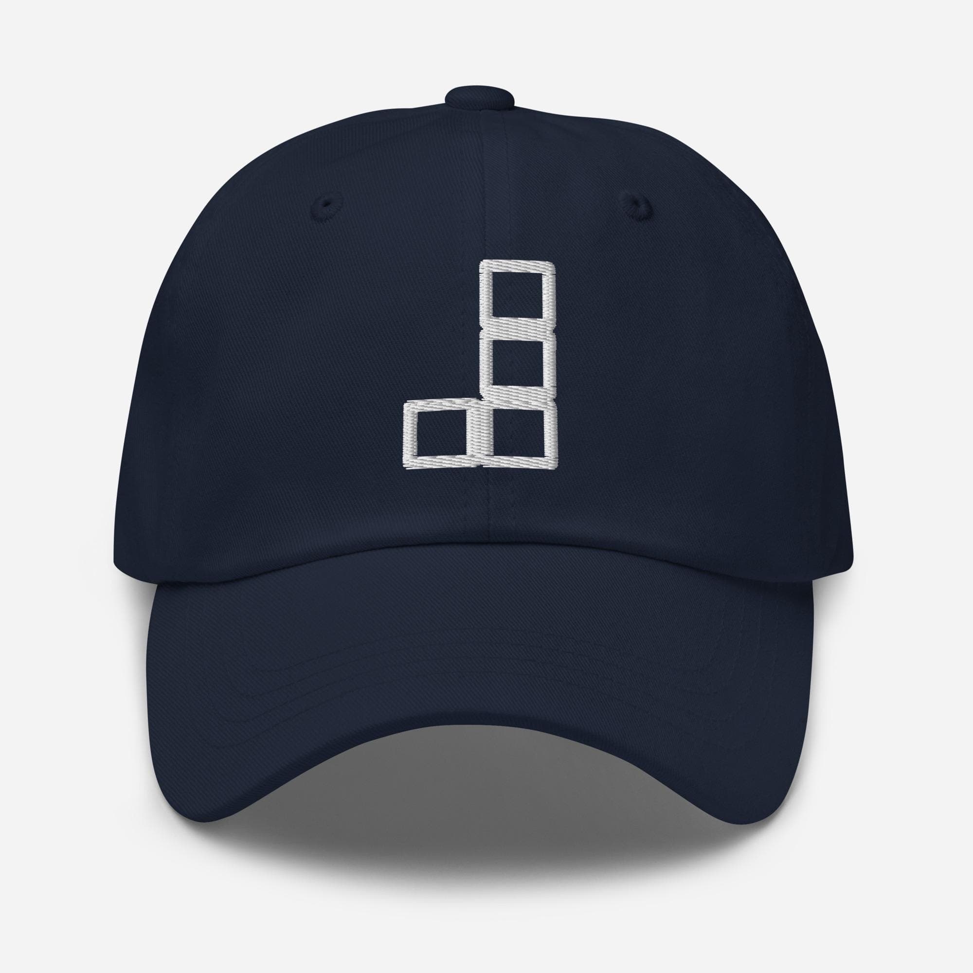 J Brick Hat Embroidered Cap – Classic Retro Game Block Design Baseball Cap, Gamer Gift Dad Hat