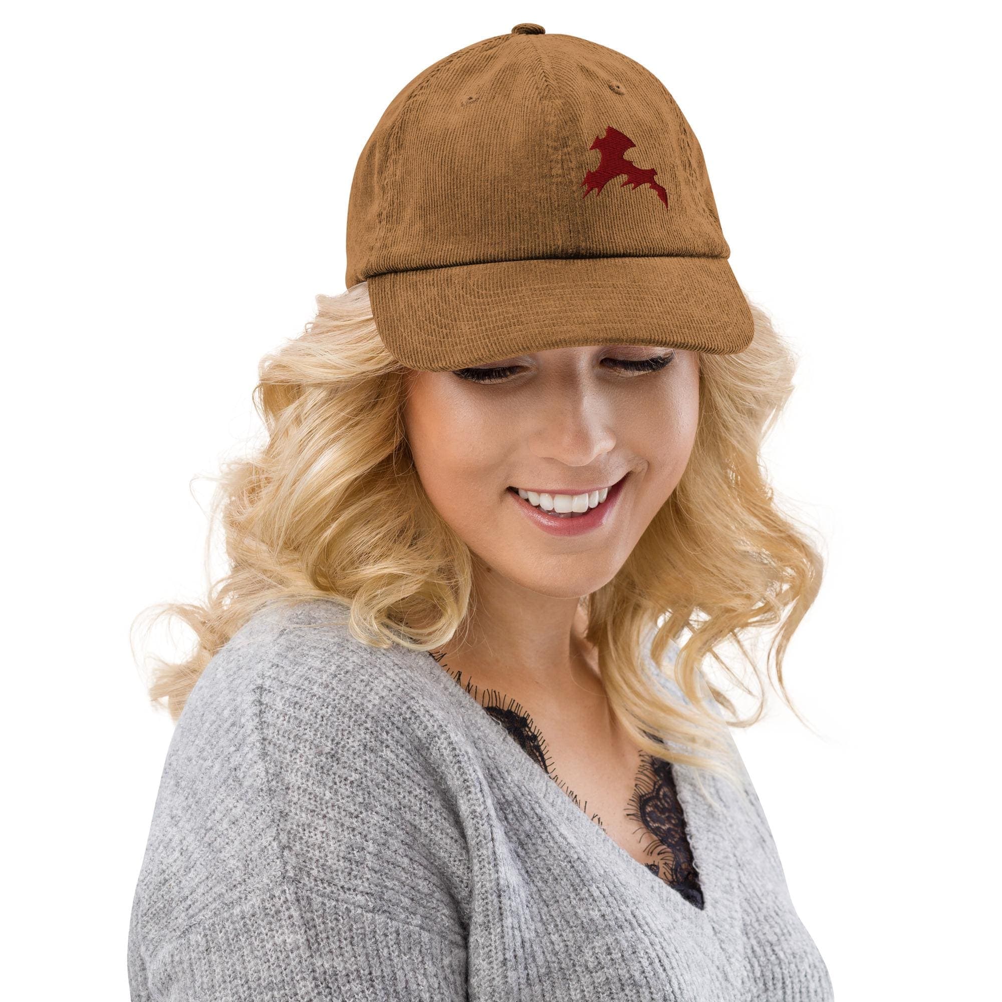 Tanjiro Scar Embroidered Corduroy Cap | Anime Dad Hat | Demon Slayer Fan Gift | Tanjiro Kamado Corduroy Hat | Otaku Aesthetic Cap