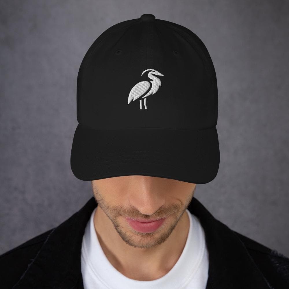 Heron Hat Embroidered Cap | Bird Lover Cap | Nature Inspired Baseball Cap
