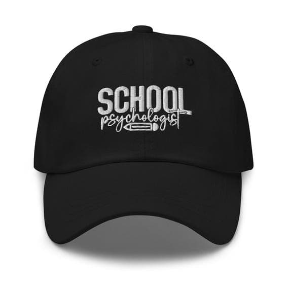 School Psychologist Hat | Embroidered Cap for Educators, Teachers, Counselors, Psychology Professionals Gift
