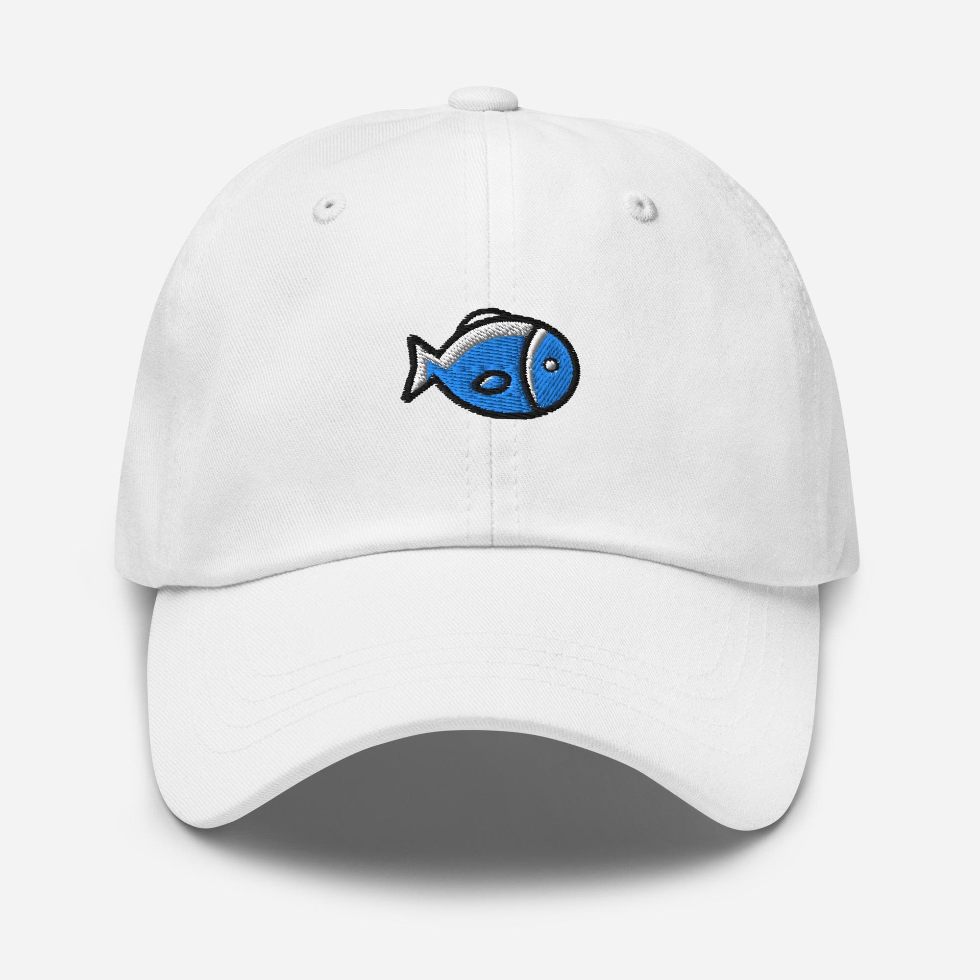 Cute Fish Embroidered Hat – Ocean Animal Baseball Cap – Fisherman Gift Dad Hat – Kawaii Fish Embroidery Cap