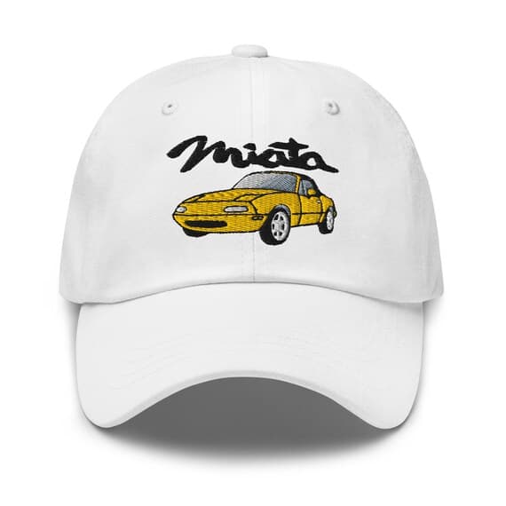 Yellow Miata Mazda Hat Embroidered Dad Cap