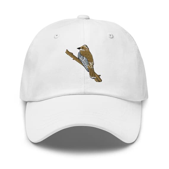 Perching Bird hat Songbird Hat Embroidered Hat Gift for Men Women Nature Lover Wildlife Black Capped Chickadee Gift for Bird Watcher