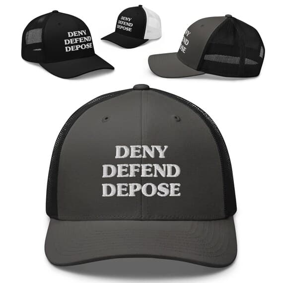 Deny Defend Depose TRUCKER CAP | Embroidered Trucker Cap