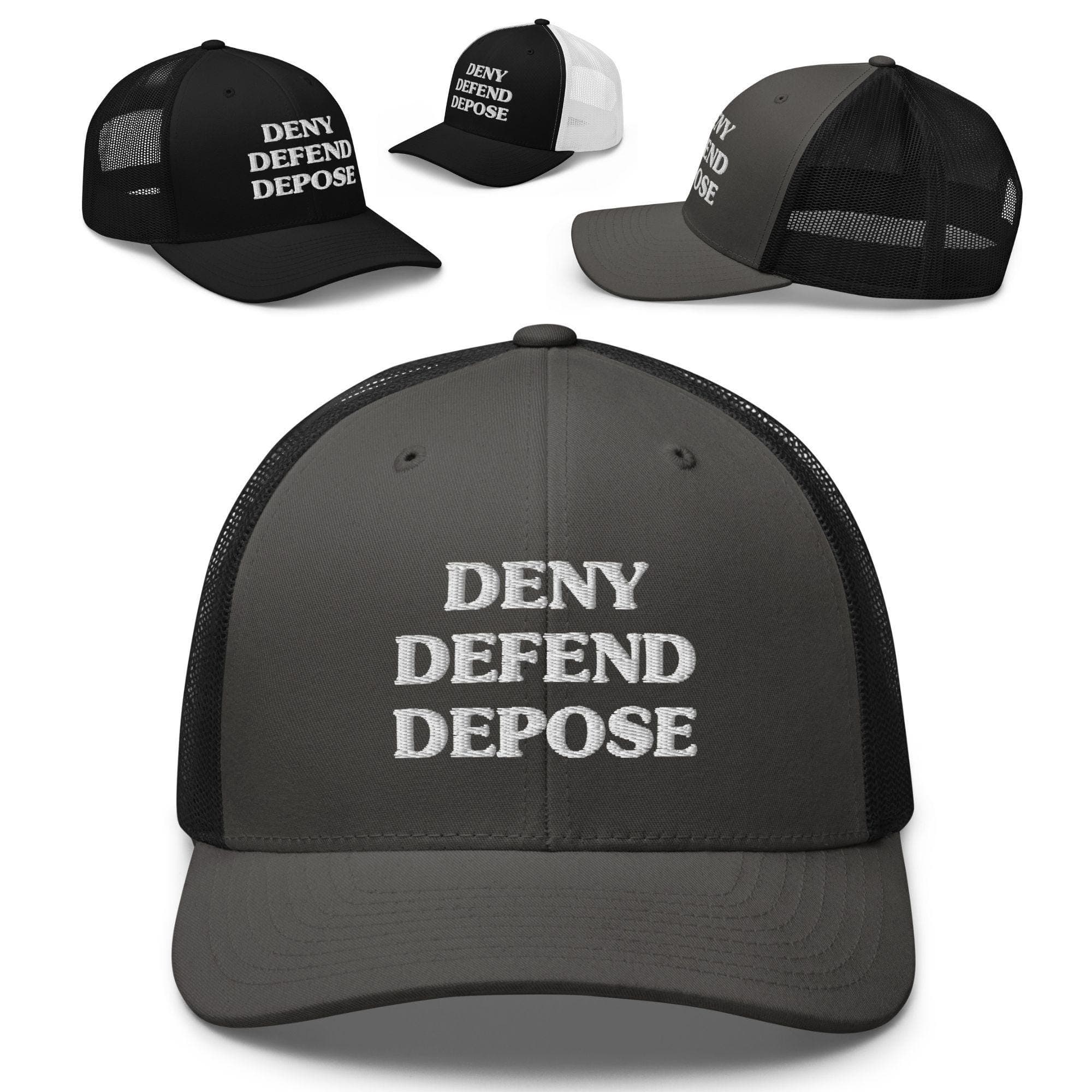 Deny Defend Depose TRUCKER CAP | Embroidered Bold Political Cap
Rally and Protest
Anti-Capitalism Cap
Protest Hat
System Reform Cap
Social Justice Hat
democratic socialist
Universal Healthcare
maga hat
Eat The Rich
People Over Profit
activist hat