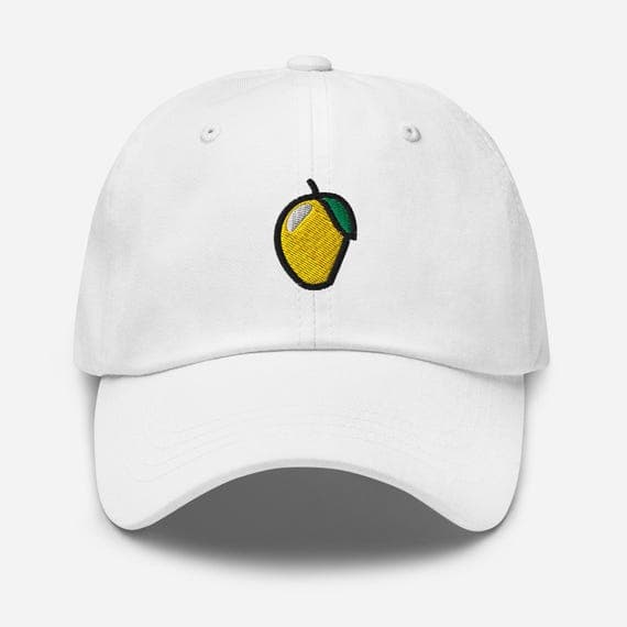Mango Embroidered Cap | Fruit Lover Hat | Tropical Summer Baseball Cap | Cute Casual Adjustable Hat