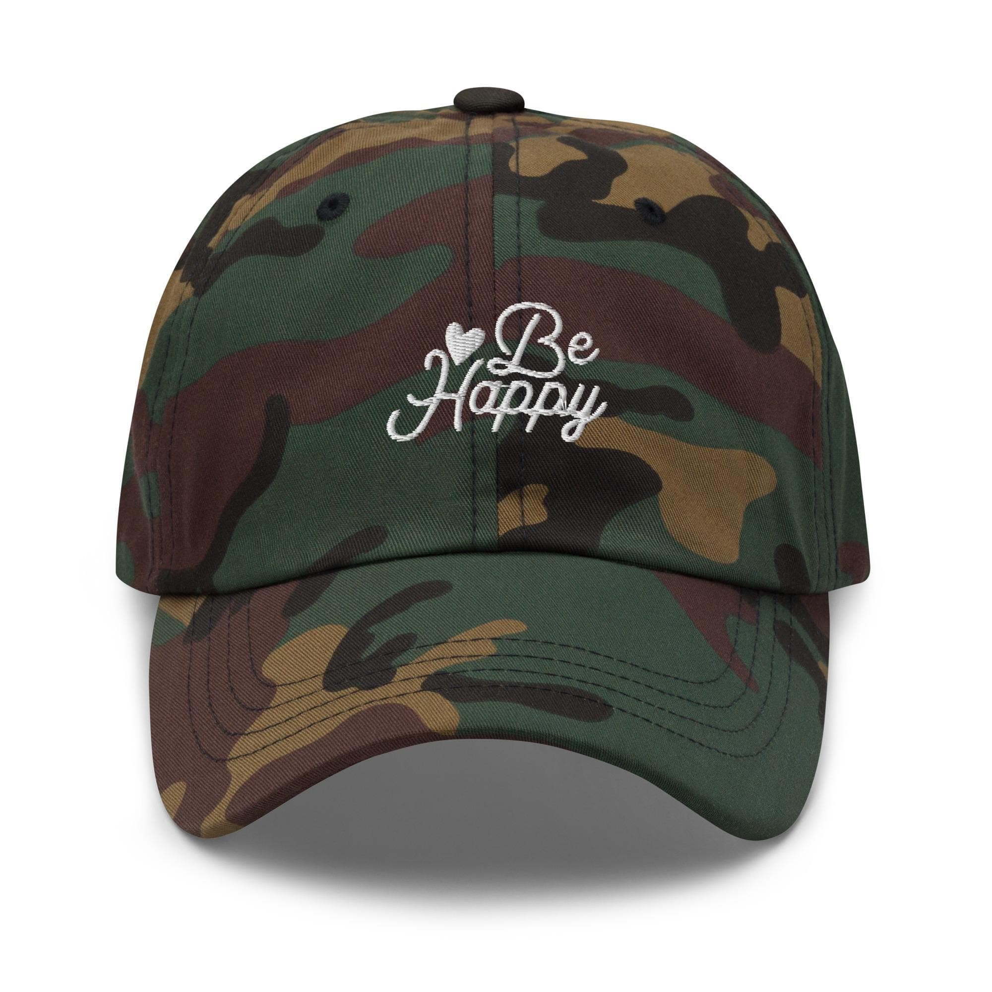 Be Happy Embroidered Dad Hat Gift for Dad Mental Hat Self Care Hat Self Love Hat Therapy Hat Mental Health Awareness Cap