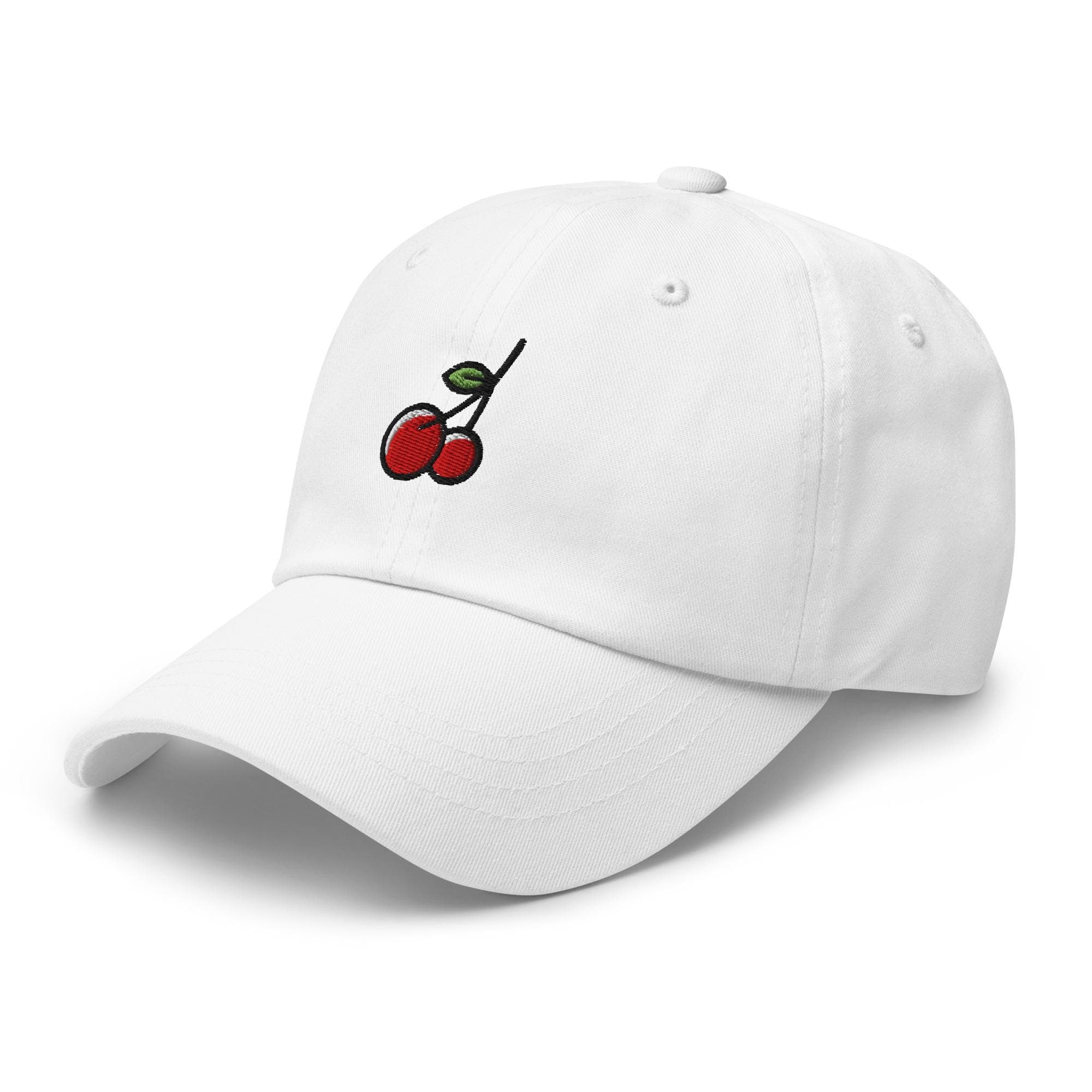 Embroidered Cherry Hat – Cute Fruit Baseball Cap, Aesthetic Dad Hat, Summer Embroidery Gift for Her & Him