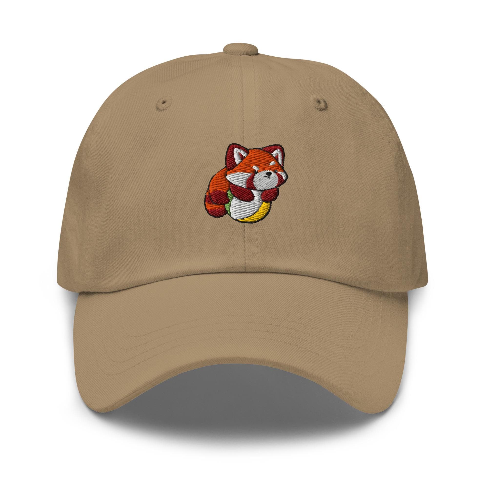 Cute Red Panda Playing a Ball Embroidered Dad Hat, Gift For Panda Lovers Baseball Cap, Dad Cap Gifts, Gift for Dad Gift for Mom Hat Panda