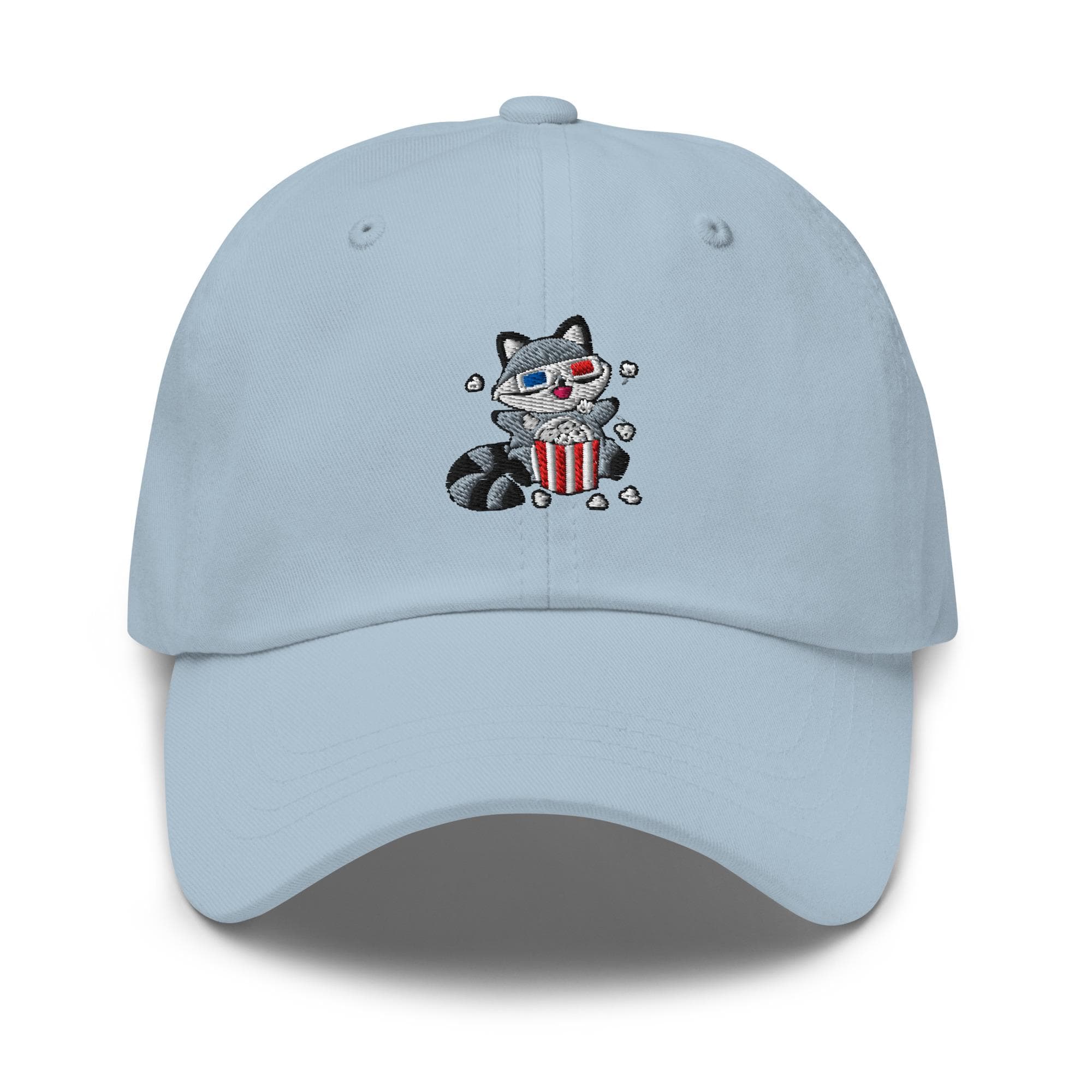 Raccoon Hat Watching Movie Embroidered Dad Hat, Gift For Raccoon Lover Baseball Cap, Dad Cap Gifts, Gift for Dad Gift for Mom
