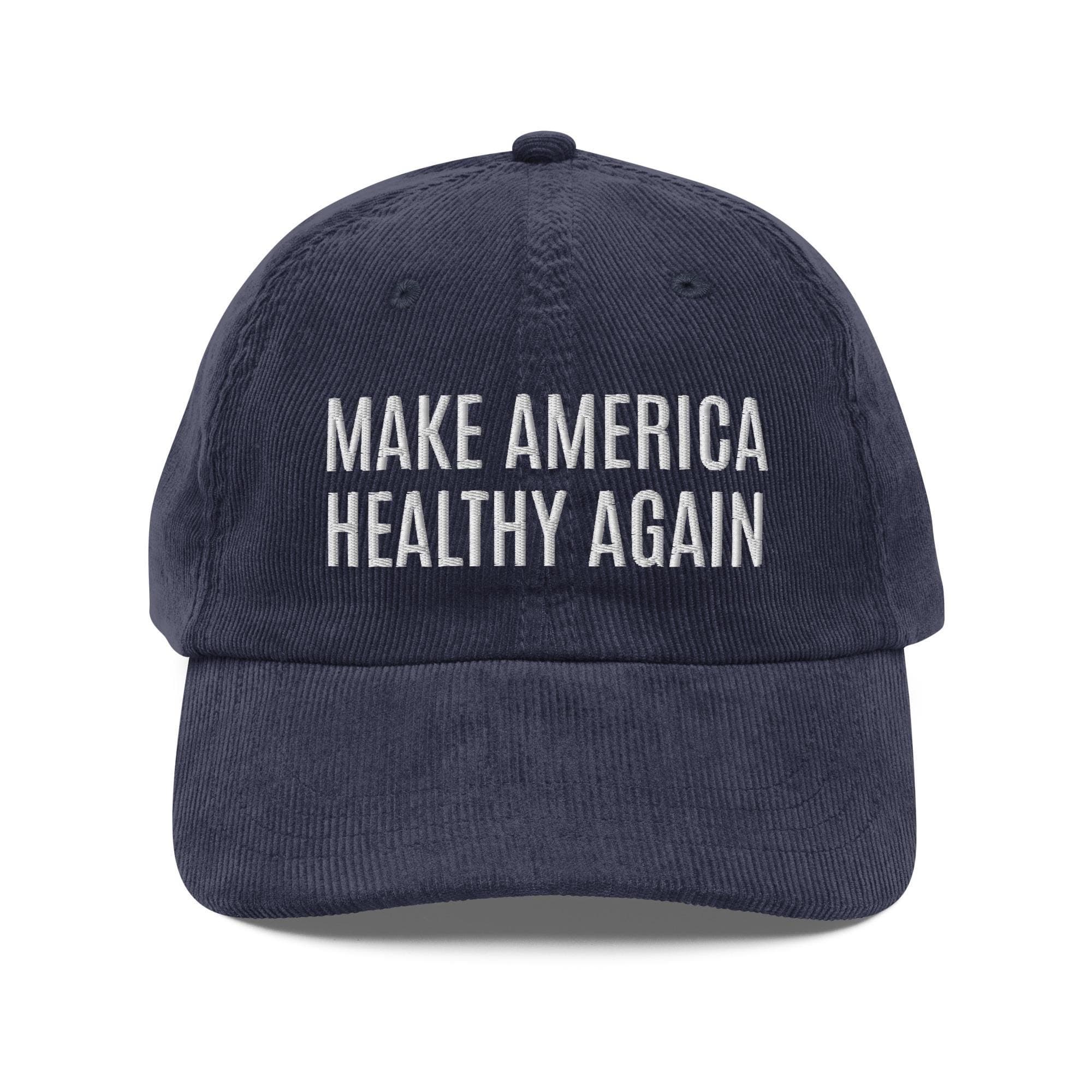 Make America Healthy Again Hat | Premium Vintage Corduroy Cap | Embroidered Hat