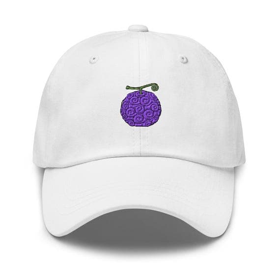 Gum Gum Devil Fruit Hat Embroidered Dad Hat Gomu Gomu no Mi Luffy Devil Fruit Voilet Fruit Baseball Cap