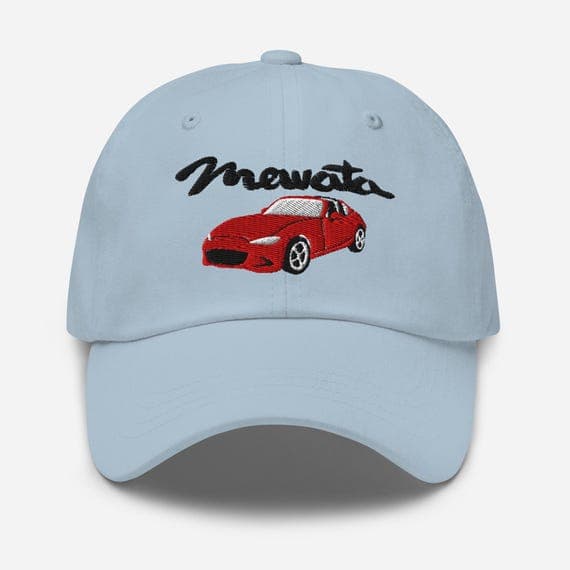 Mewata Hat Red Miata Mazda Hat Embroidered Dad Cap