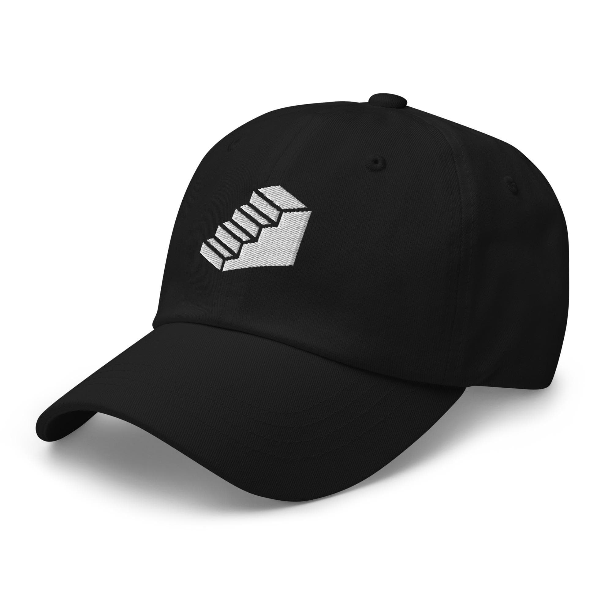 3D Stairs Embroidered Hat  | Unique Geometric Dad Cap | Minimalist Streetwear Hat Gift