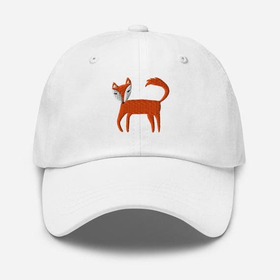 Cute Fox Embroidered Cap | Animal Lover Dad Hat | Gift for Wildlife & Nature Fans