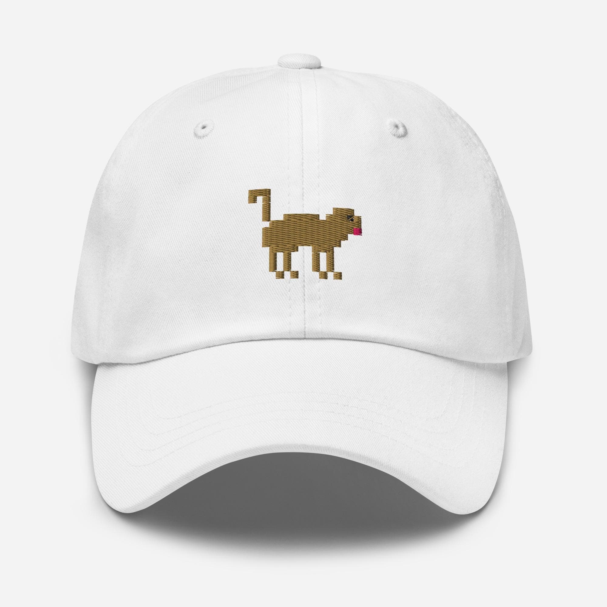 Pixelated Monkey Dad Cap – Embroidered Baseball Hat for Gamers, Retro Pixel Art Monkey Cap, Funny Aesthetic Gift for Her Him