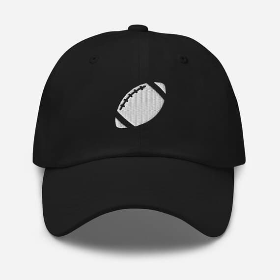 Football Hat Embroidered , American Football Cap, Sports Ball Dad Hat, Game Day Embroidery Cap, Gift for Football Fans
