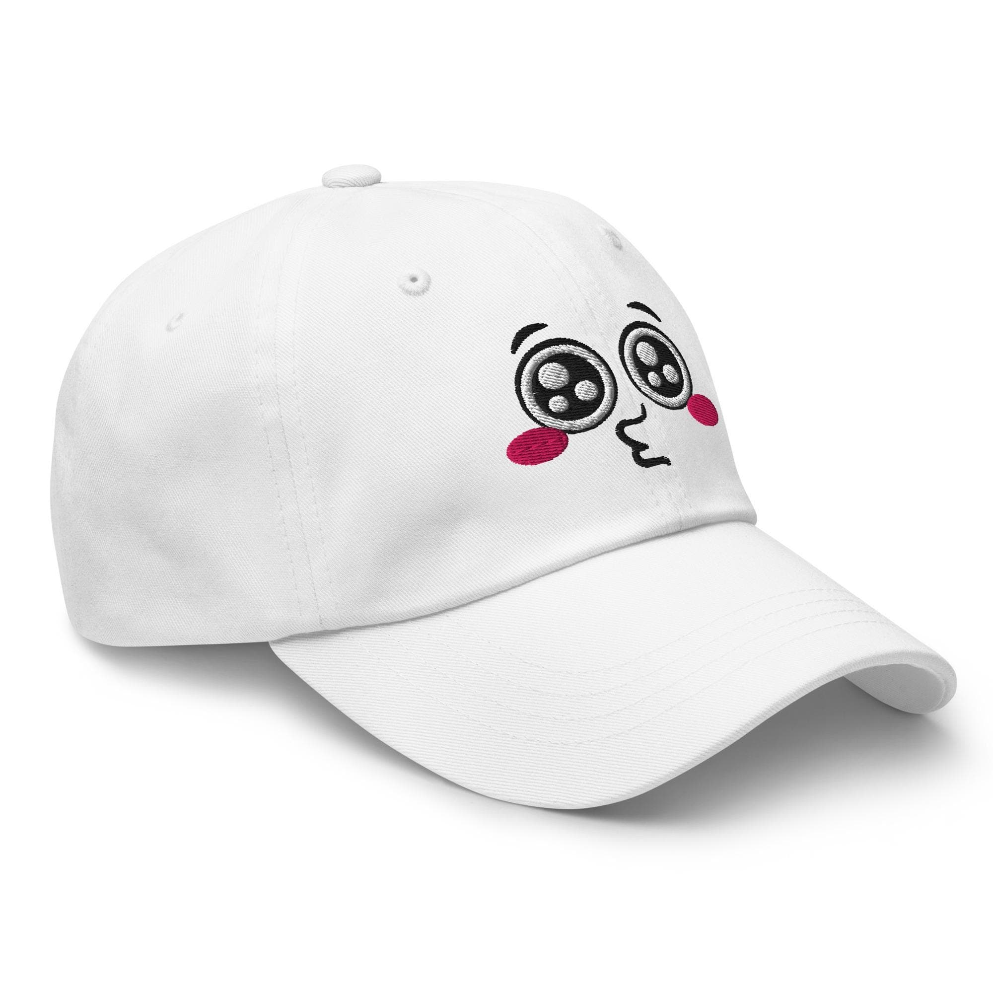Cute Pleading Cartoon Face Embroidered Hat – Kawaii Expression Cap, Funny Aesthetic Dad Hat, Unique Embroidery Gift