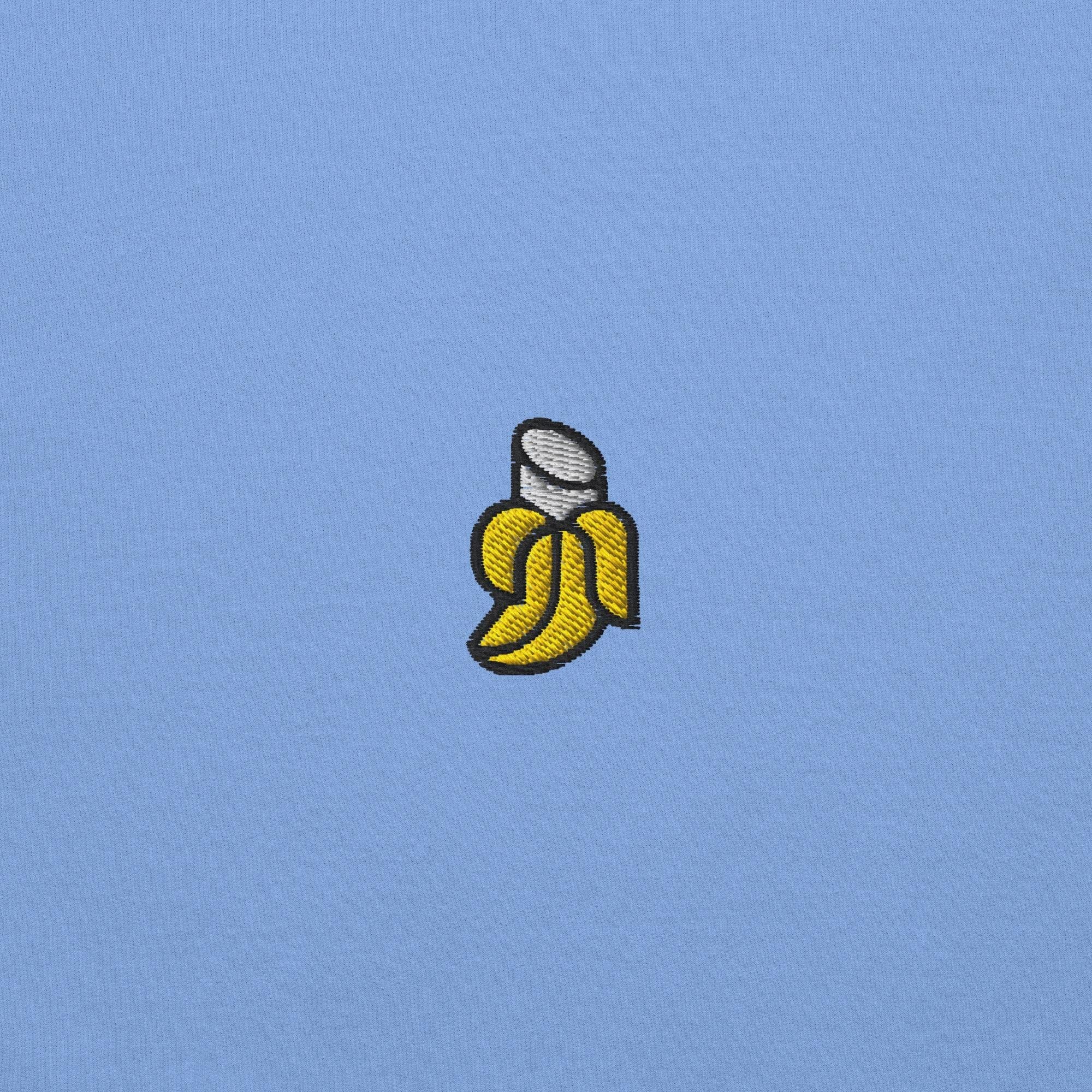Cute Banana Embroidered Sweatshirt | Funny Fruit Sweater Gift | Cozy Banana Lover | Unique Embroidery Gift for Friends   Family Sweatshirt