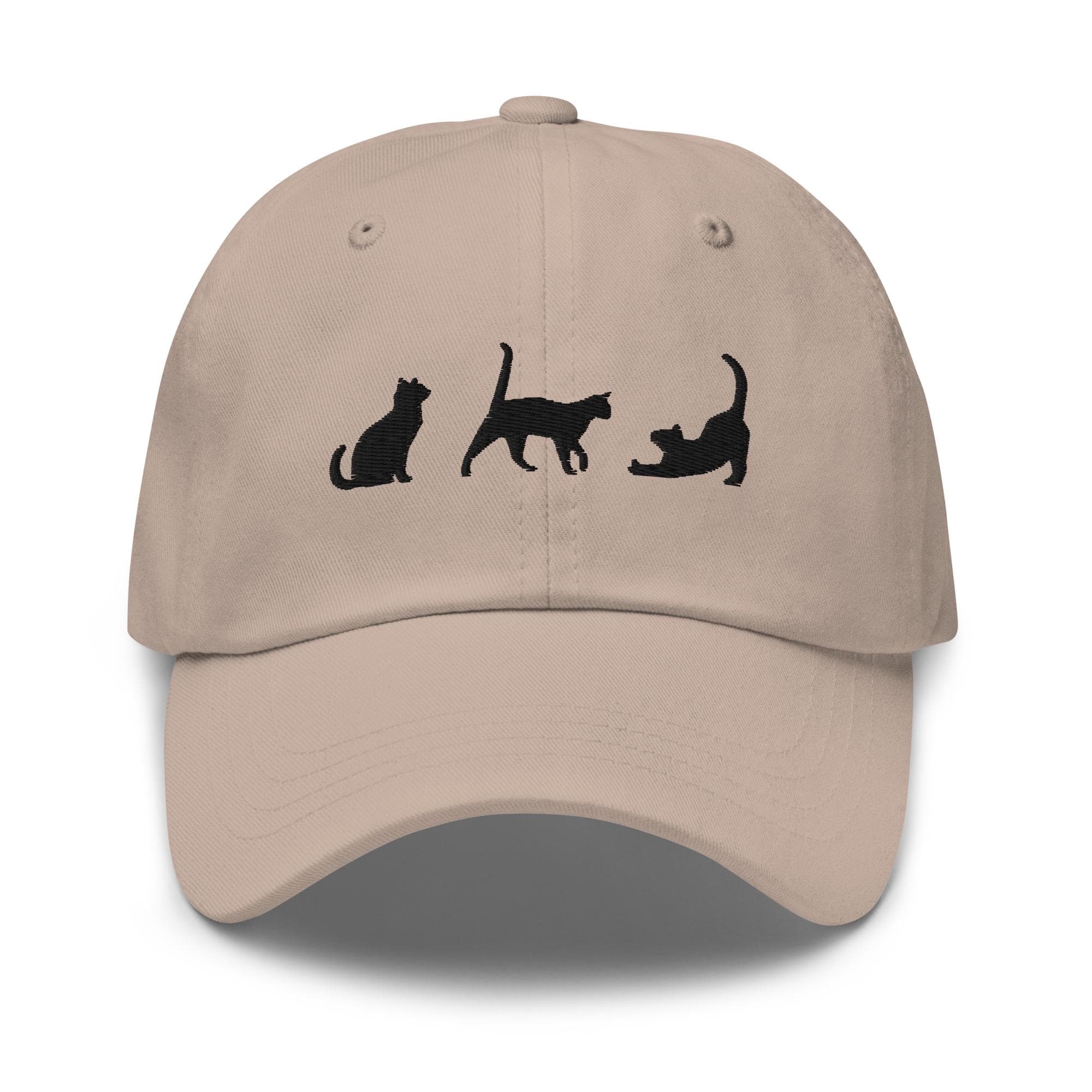 Cute Cats Playing Hat Embroidered Hat Unisex Baseball Hat Strapback Cat Lover Gift Cat Mom Cat Dad