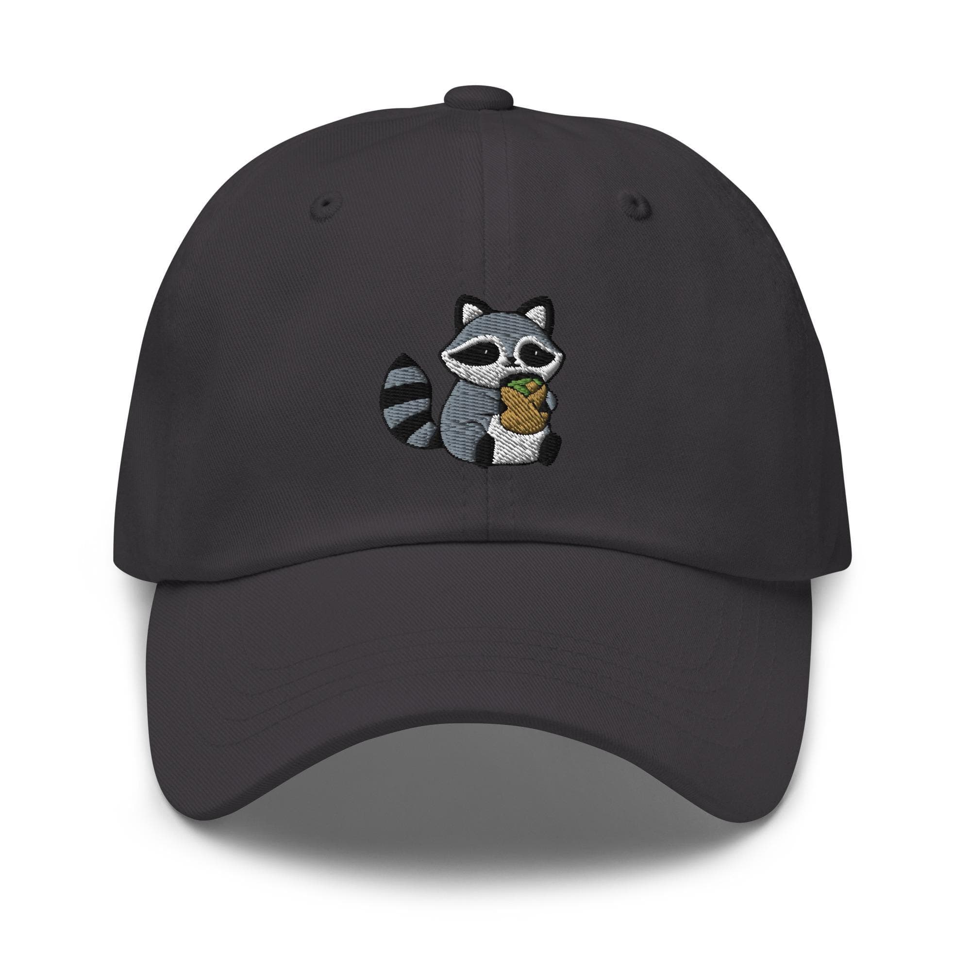 Raccoon Hat Eating Embroidered Dad Hat, Gift For Raccoon Lovers Baseball Cap, Dad Cap Gifts, Gift for Dad Gift for Mom Raccoon Gift