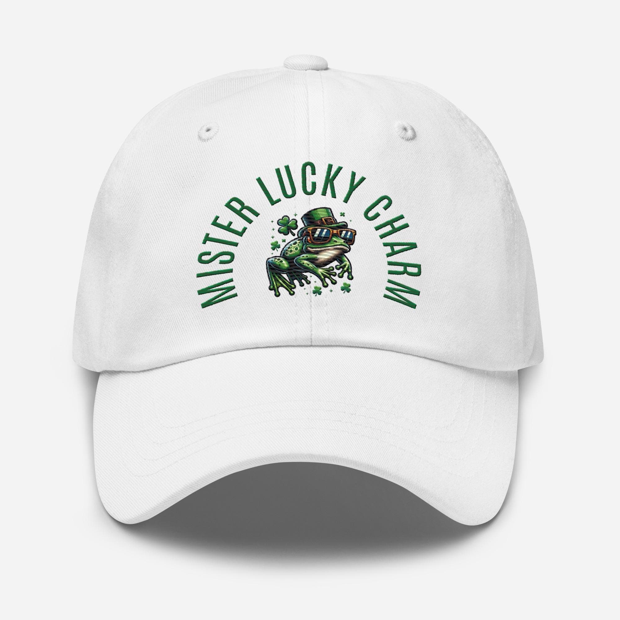 Mister Lucky Charm Hat Embroidered Dad Cap | Cute Frog Hat St Patricks Day Gift