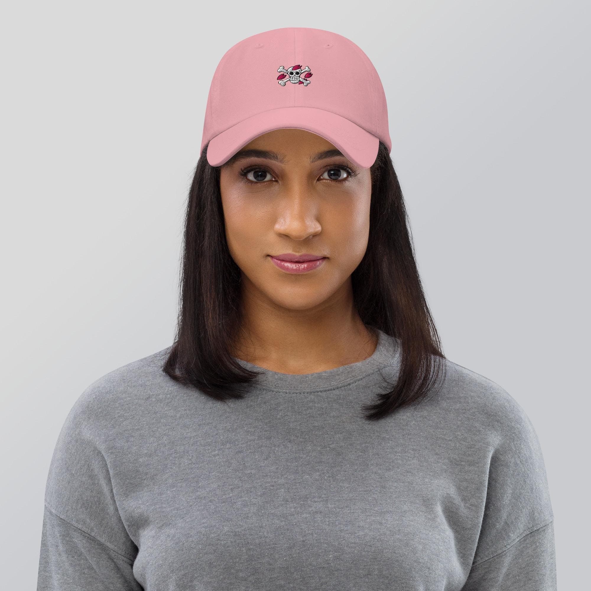 Chopper Cap Anime Embroidered Hat Pink Skull Logo Chopper Jolly Roger Baseball Cap