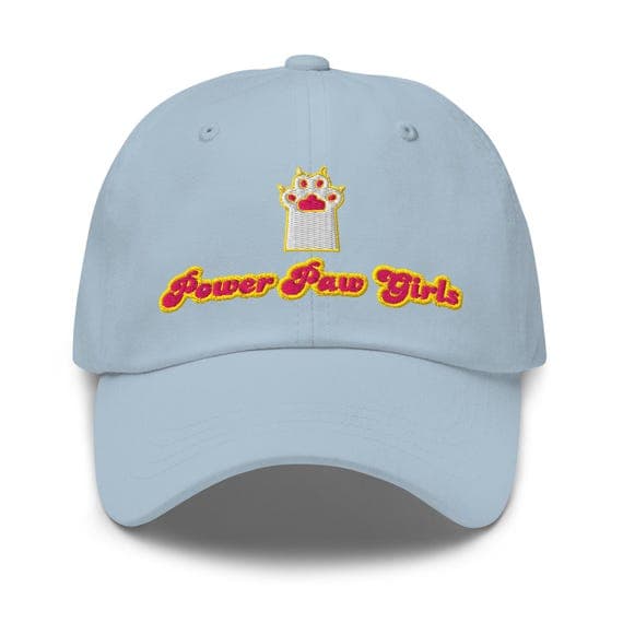 Power Paw Girls Hat | Embroidered Dad Hat | Pink Cat Paw in Hat Gift for Kids Hat | Pink Cat Paw Hat for Girls