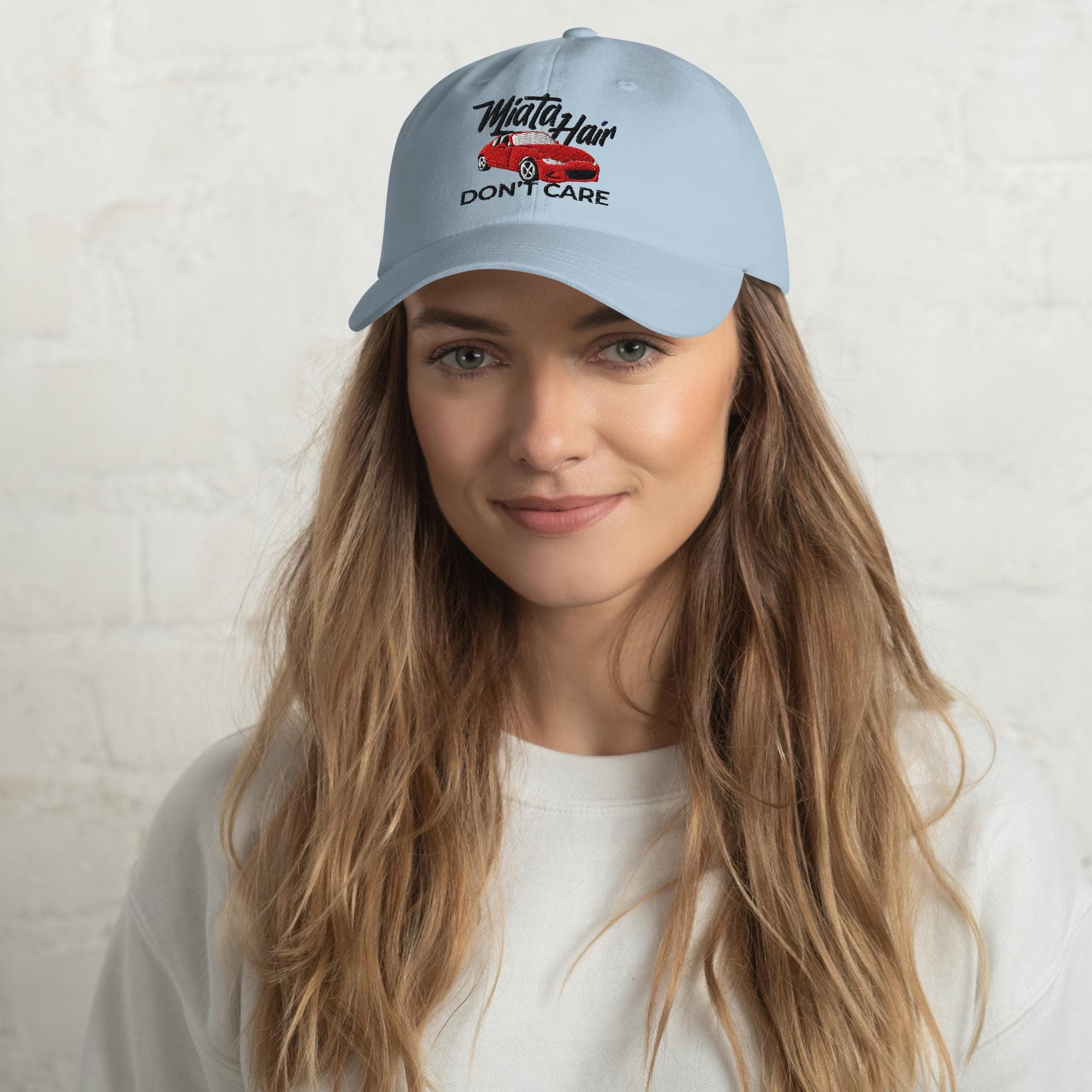 Miata Hair Dont Care Hat Embroidered Dad Cap