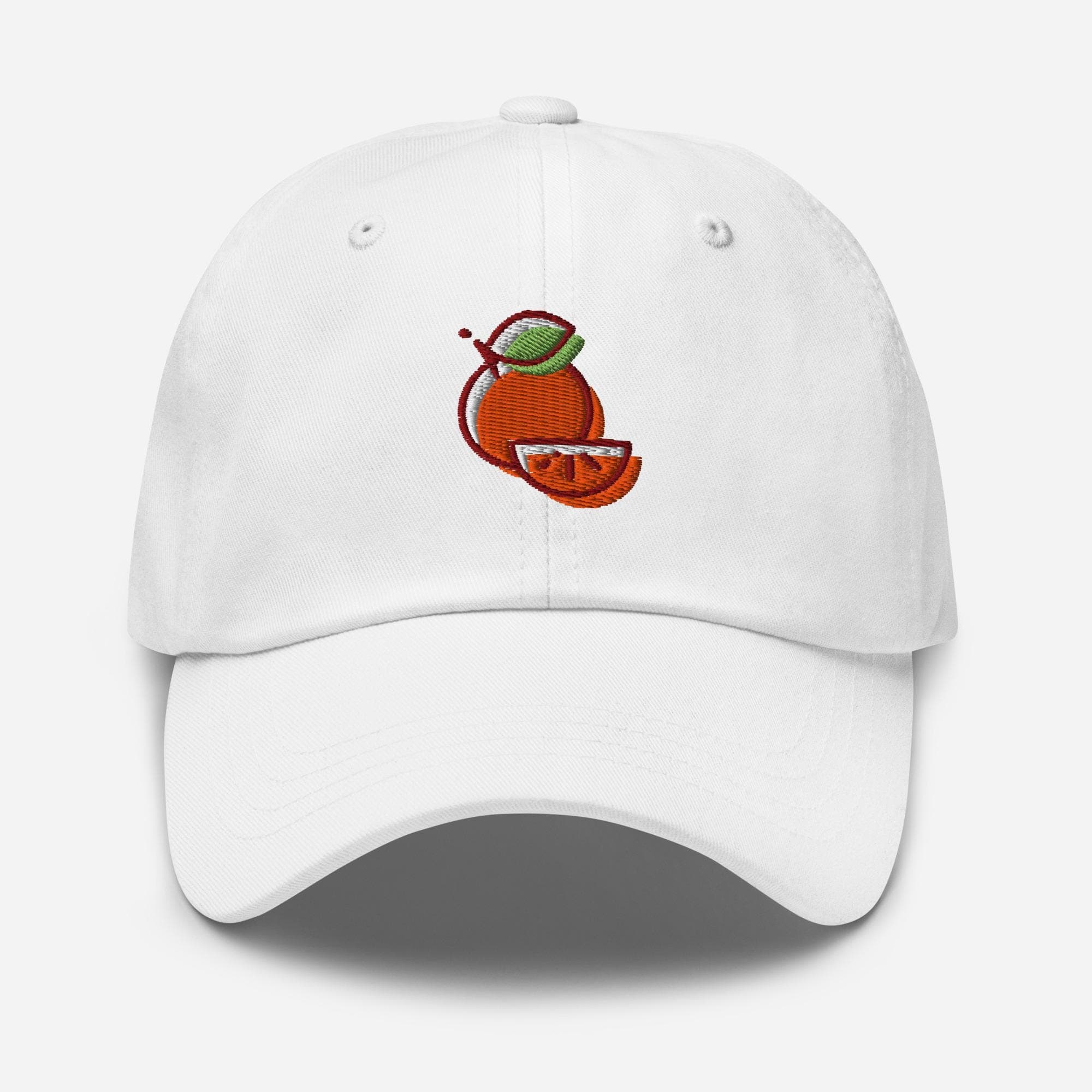 Orange Fruit Embroidered Dad Cap – Aesthetic Baseball Hat, Citrus Embroidery Cap, Summer Orange Baseball Hat, Minimalist Fruit Hat