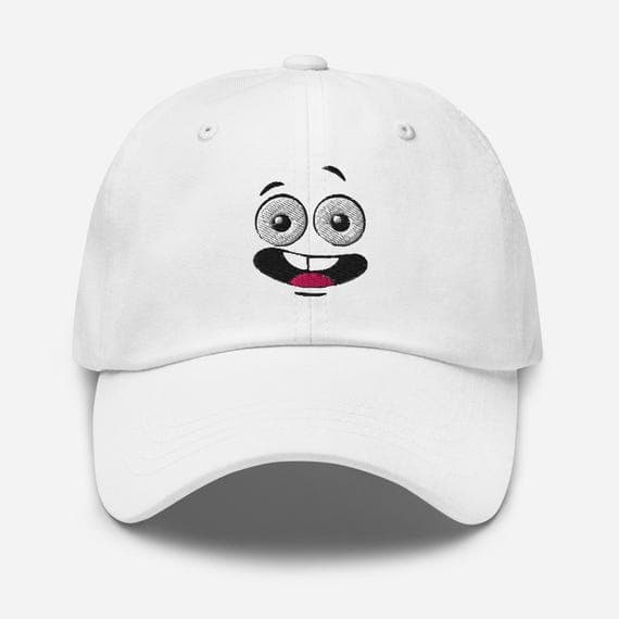 Embroidered Cartoon Face Hat | Cute Expression Cap | Fun Casual Dad Hat