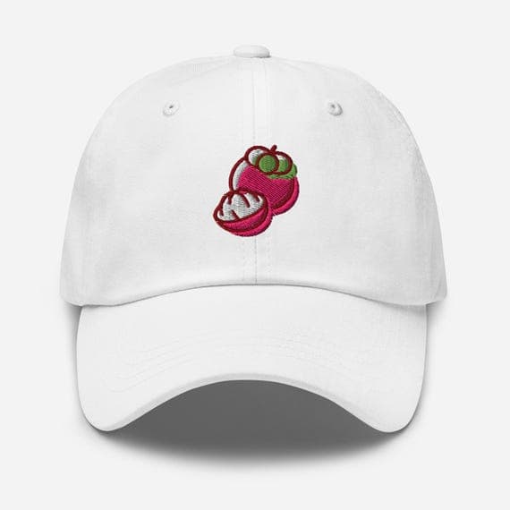 Litchi Fruit Embroidered Dad Cap | Baseball Hat for Fruit Lovers, Cute Lychee Aesthetic Cap, Summer Accessory Gift