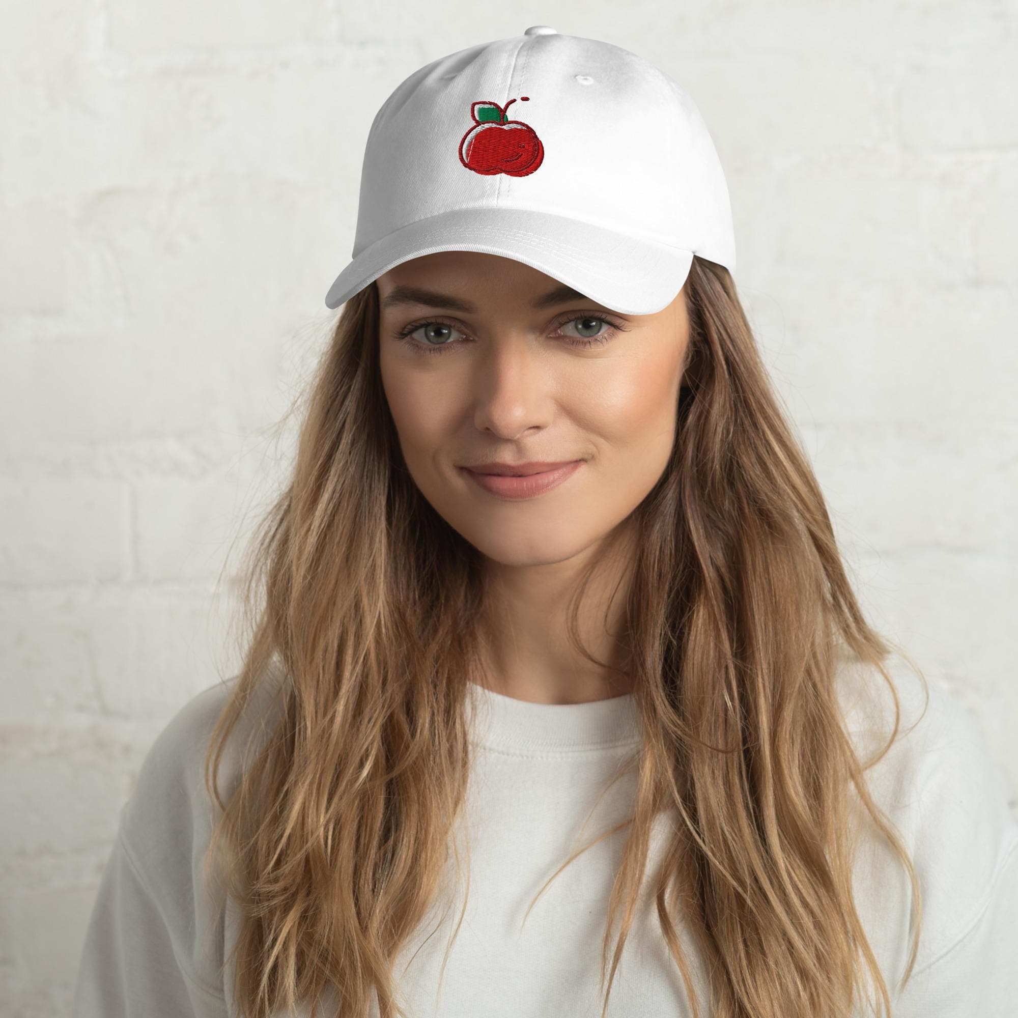 Cute Apple Dad Cap | Baseball Hat for Apple Lovers | Fruit Embroidery Adjustable Hat | Trendy Casual Cap Gift for Her Him