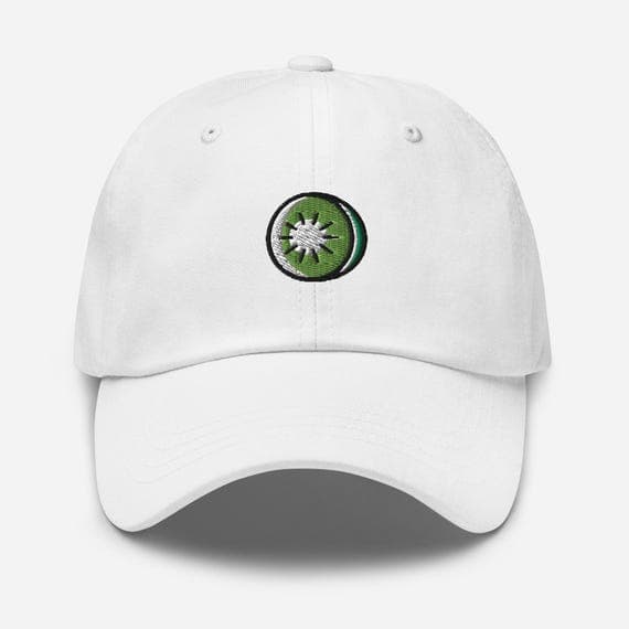Cute Kiwi Fruit Embroidered Hat – Summer Fruit Cap – Trendy Casual Baseball Cap – Gift for Fruit Lovers