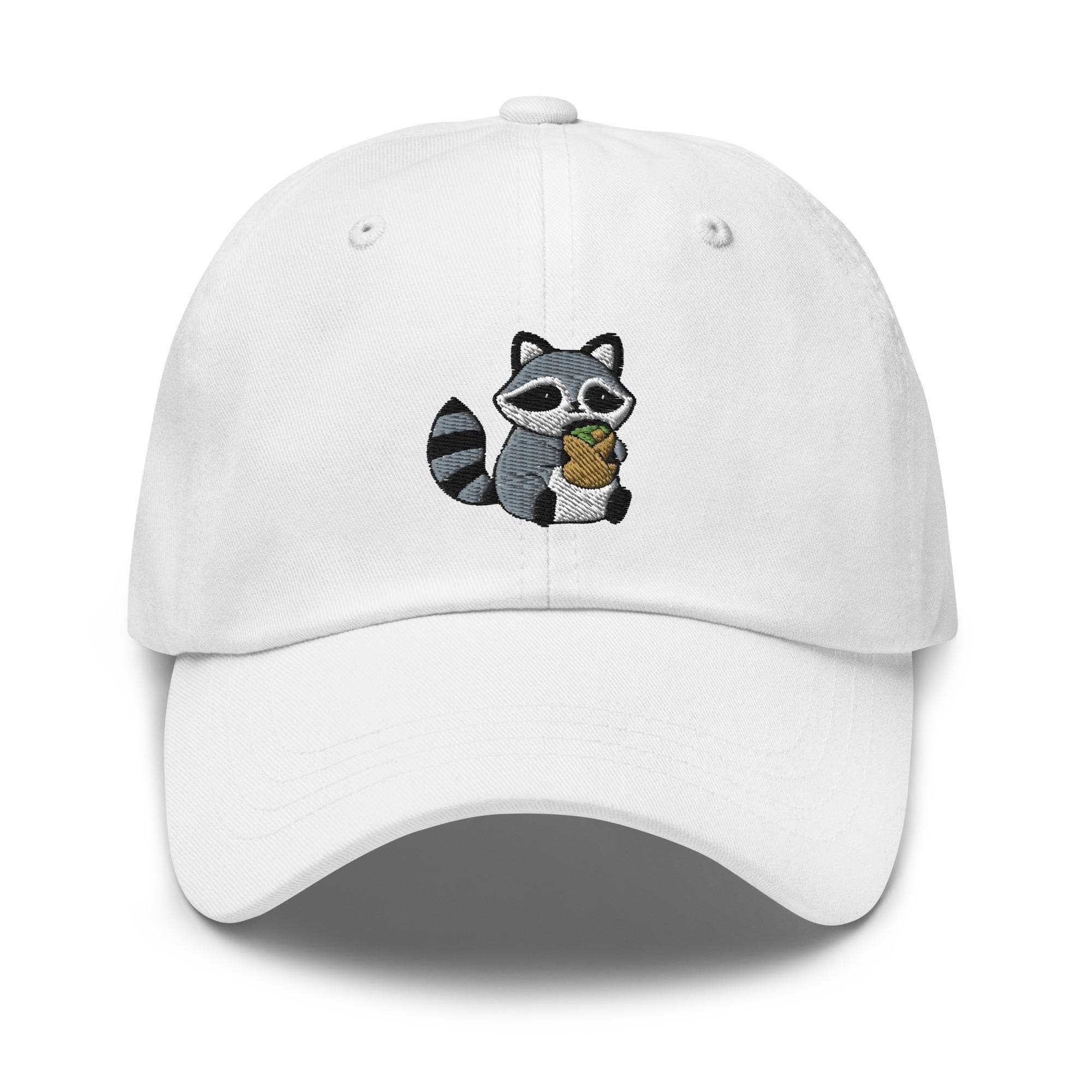 Raccoon Hat Eating Embroidered Dad Hat, Gift For Raccoon Lovers Baseball Cap, Dad Cap Gifts, Gift for Dad Gift for Mom Raccoon Gift