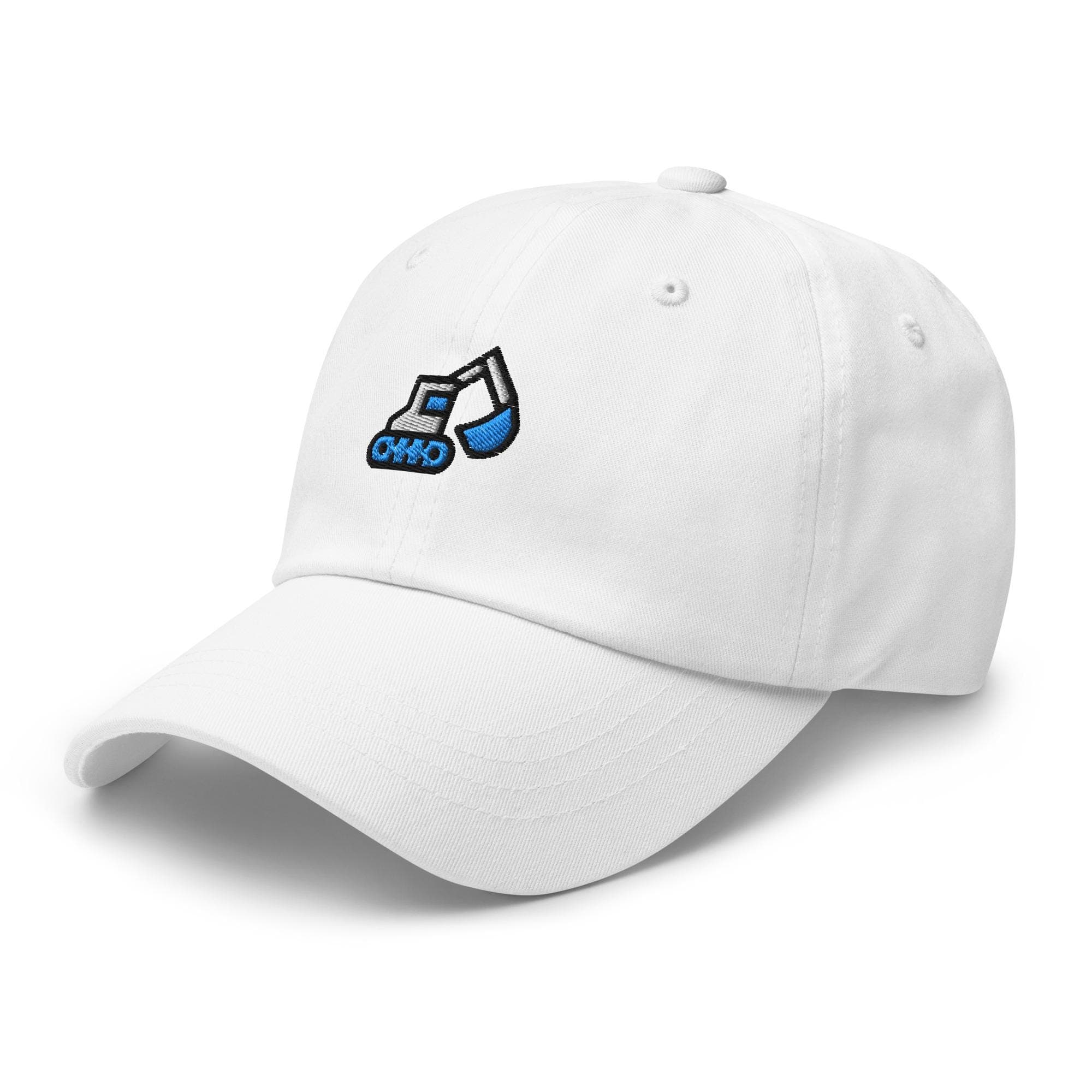 Excavator Embroidered Hat – Cute Construction Truck Dad Cap, Heavy Equipment Gift for Men, Kids, Operator or Builder
