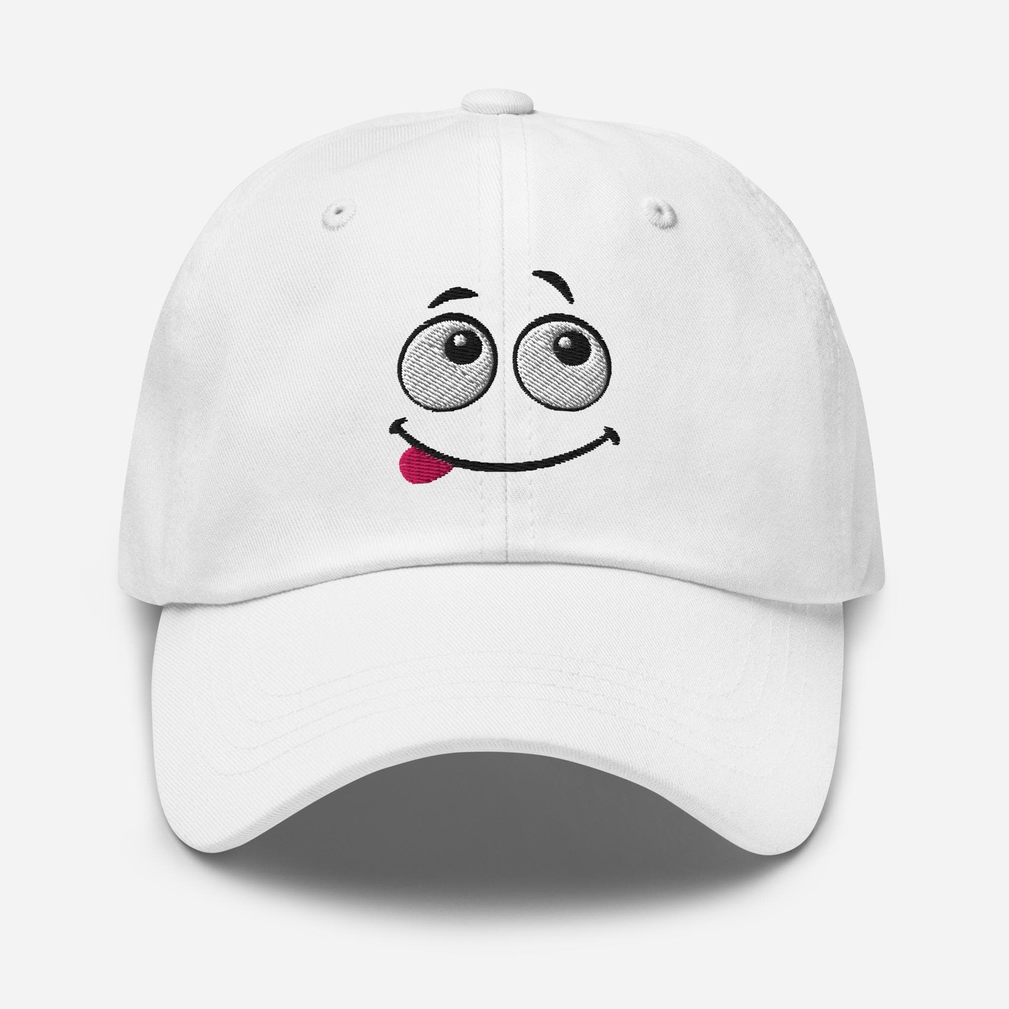 Cute Cartoon Smile Face Hat – Embroidered Cap, Funny Expression Baseball Cap, Trendy Casual Unisex Hat, Gift for Teens & Adults