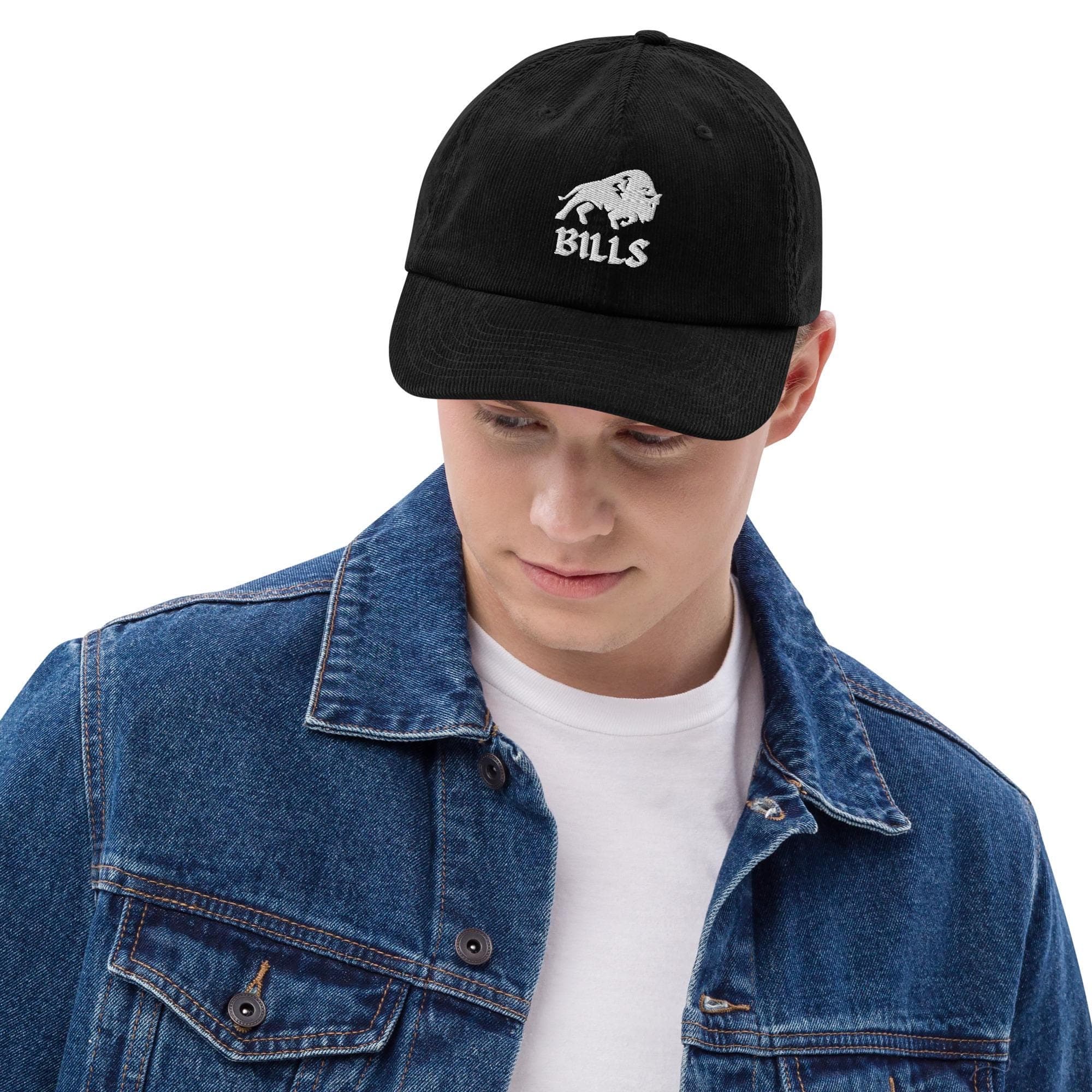 Buffalo Embroidered Corduroy Cap | Western Wildlife Hat | Outdoor Adventure Gift | Rustic Rancher Dad Hat | Animal Lover Baseball Cap