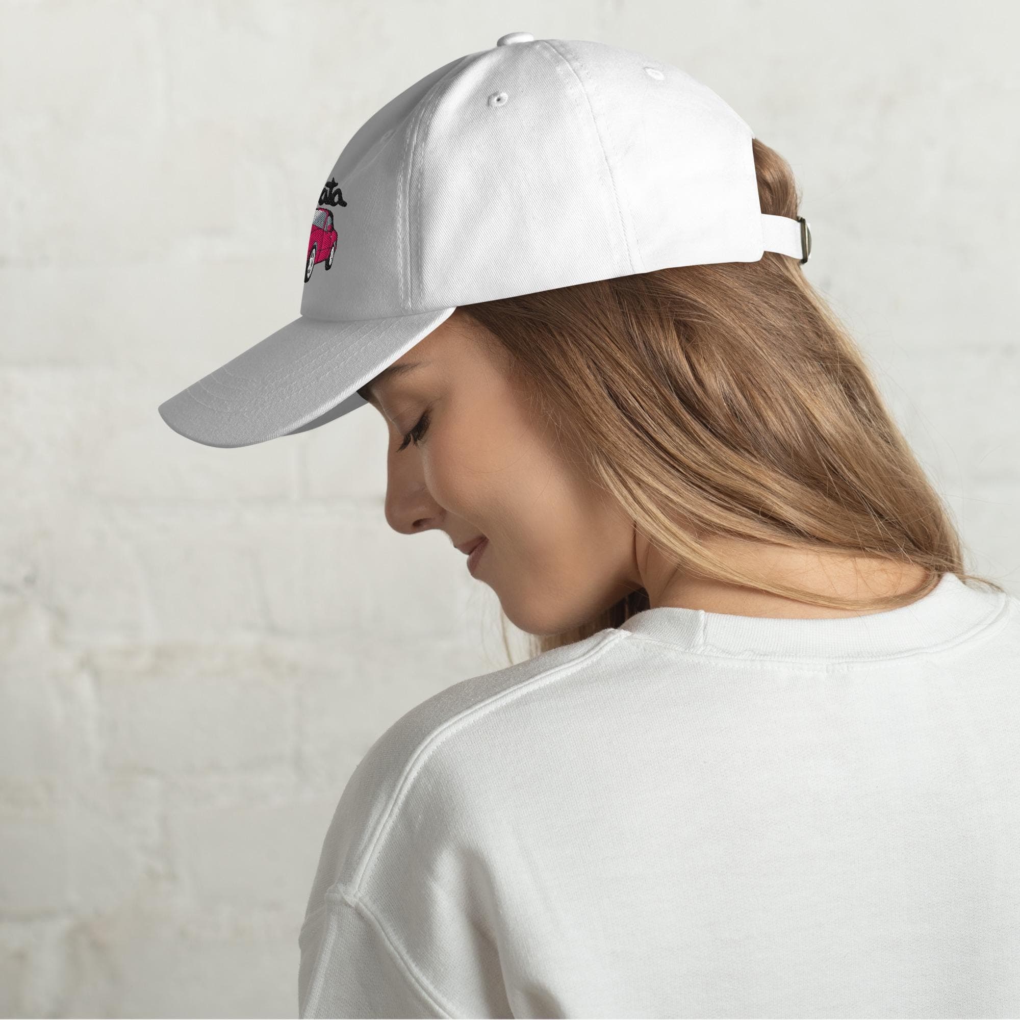 Flamingo Pink Miata Mazda Hat Embroidered Dad Cap