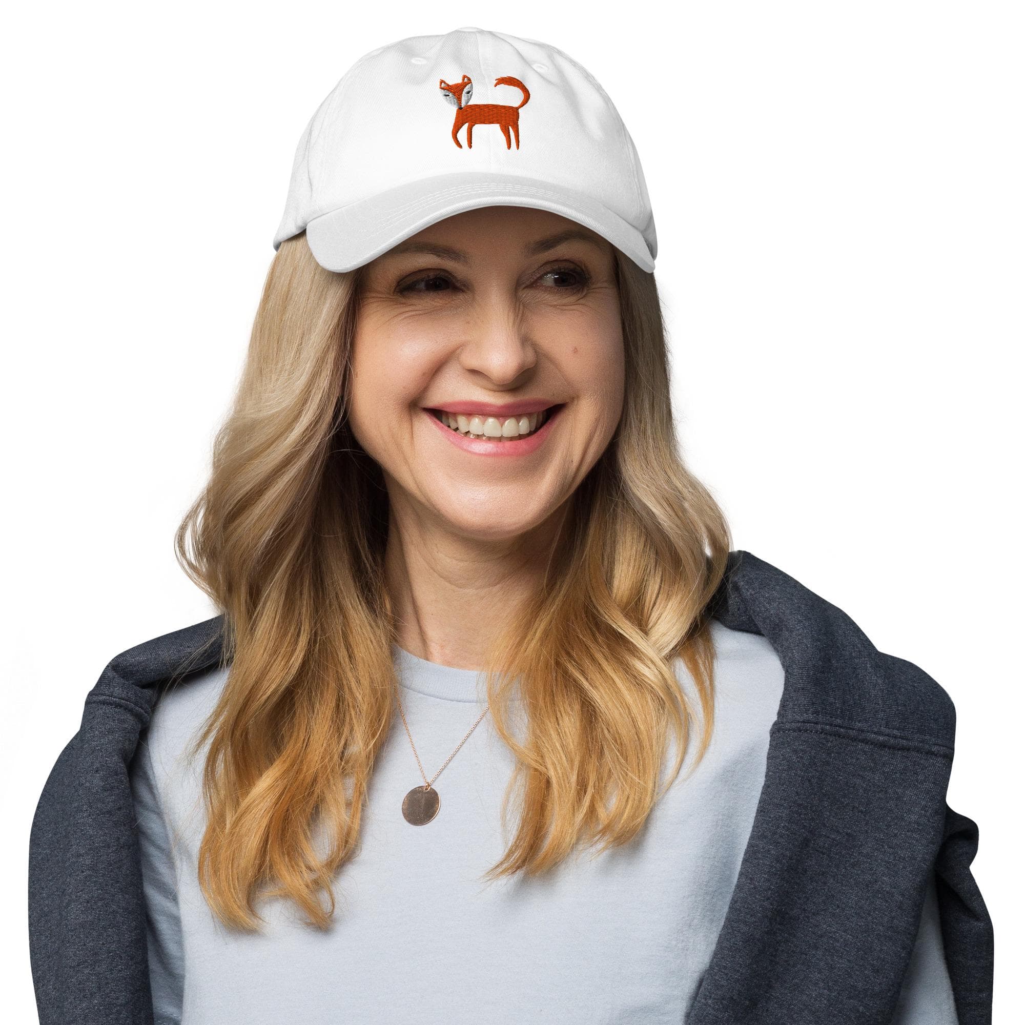 Cute Fox Embroidered Cap | Animal Lover Dad Hat | Gift for Wildlife & Nature Fans