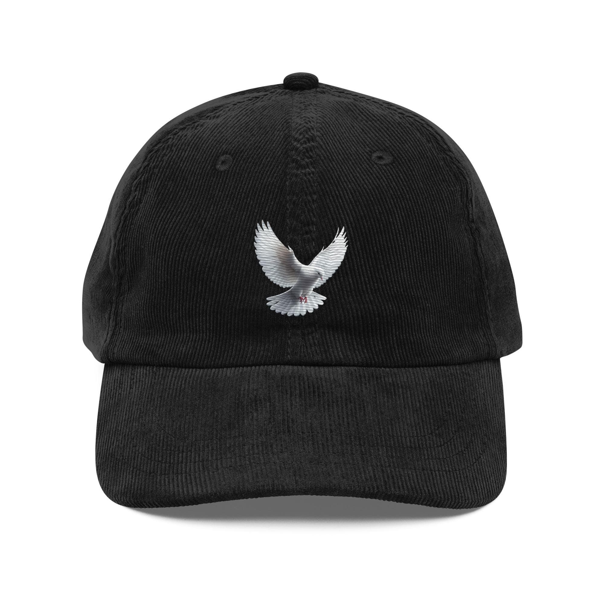 Dove Bird Hat Embroidered Corduroy Cap 
love bird
white bird
dove hat
dove cap
cute bird
bird in cap
embroidered bird
for bird lover
for bird owners