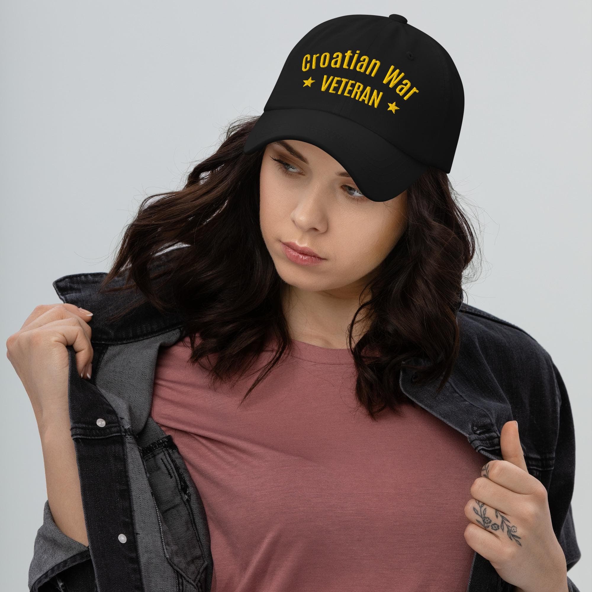Croatian War Veteran Dad Cap | HVO HV Embroidered Baseball Hat | Military Pride