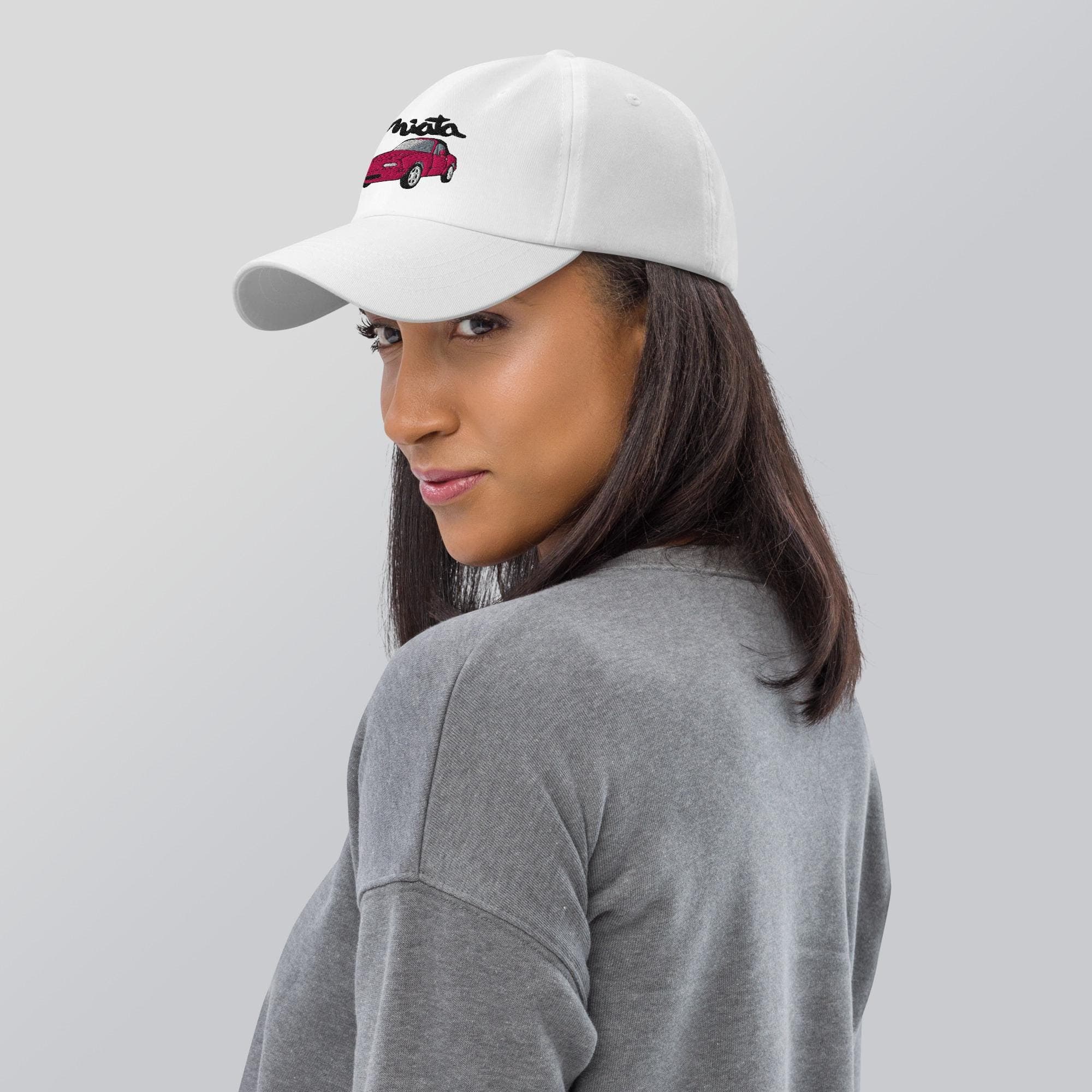 Flamingo Pink Miata Mazda Hat Embroidered Dad Cap
