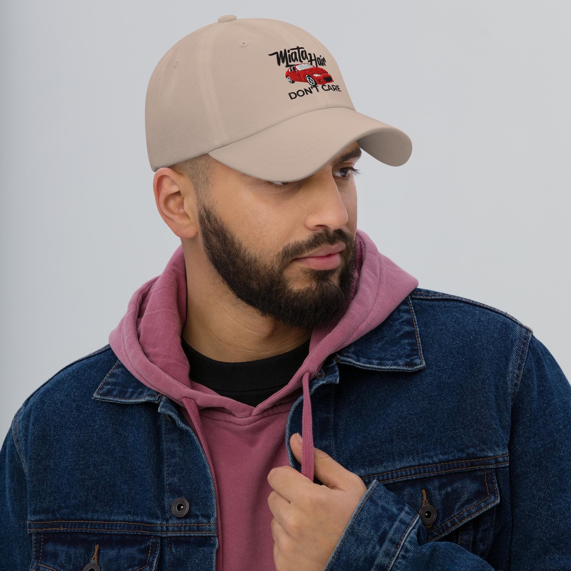 Miata Hair Dont Care Hat Embroidered Dad Cap