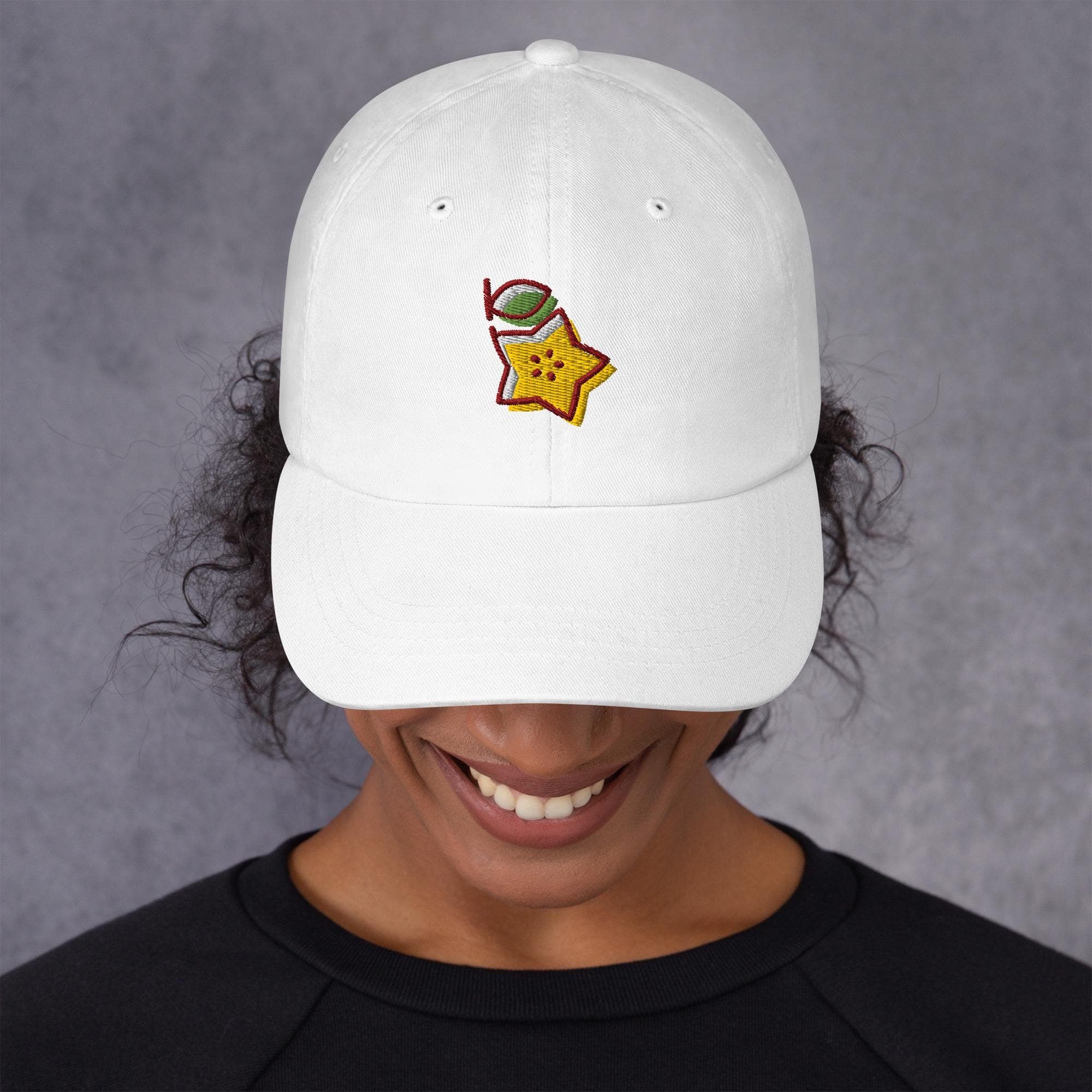 Cute Carambola Dad Cap | Starfruit Embroidered Baseball Hat | Fruit Lover Gift | Casual Unisex Hat
