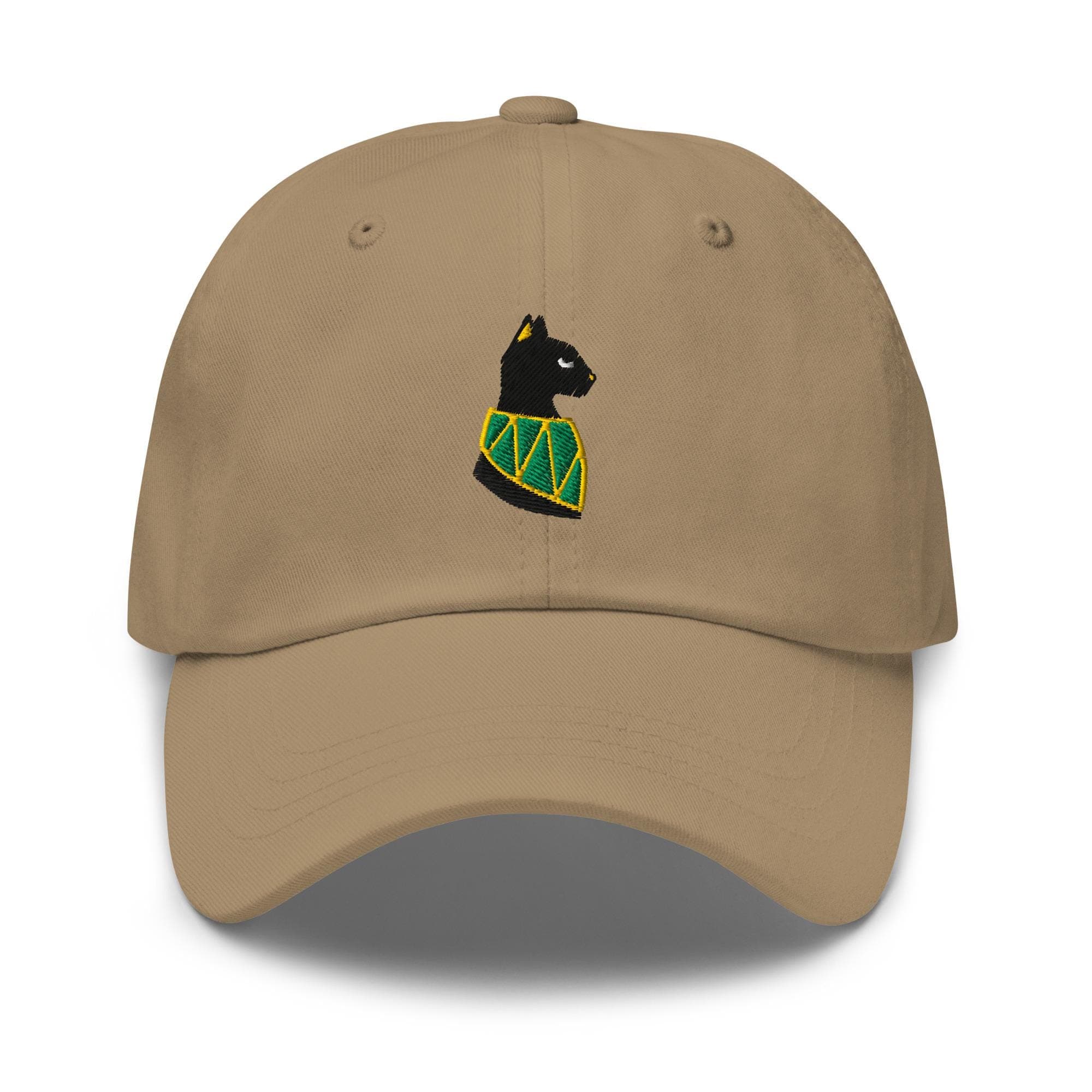 Egyptian Cat Embroidered Premium Dad Cap Baseball Cap Egyptian Hieroglyphs King Tut Hat Persian Hats Horus Hat Black Cat cute gift for her